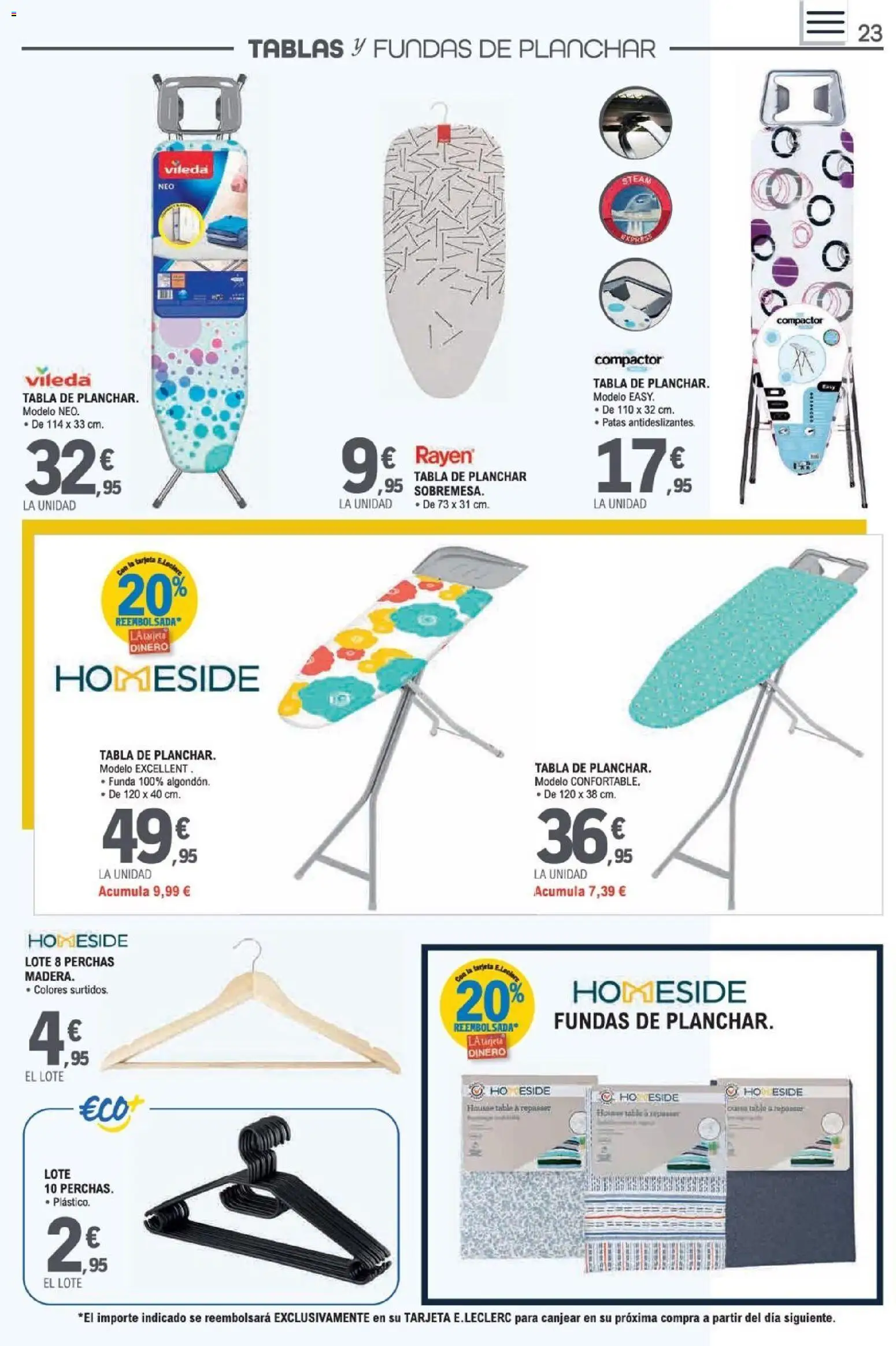 E.Leclerc Ciudad Real │ válido desde el 31/08/2026 | Página: 23 | Productos: Tabla de planchar, Funda
