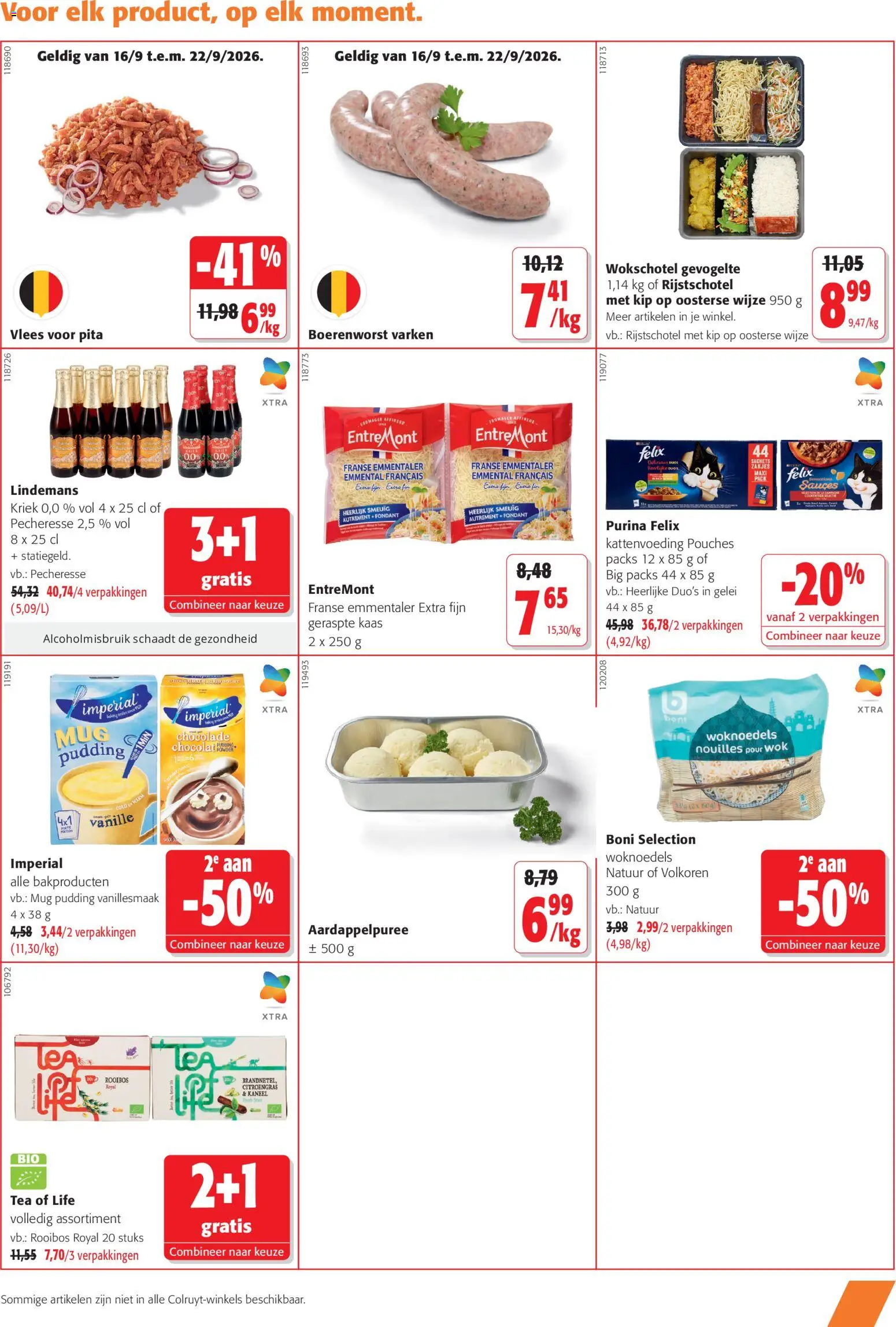 {H1} | Pagina: 19 | Producten: Vlees, Vanille, Geraspte kaas, Gevogelte