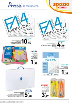 Anteprima del volantino Spazio Conad volantino Scuola 2026 valido a partire dal 21/08/2026 | Pagina: 7 | Prodotti: Compasso, Valigetta