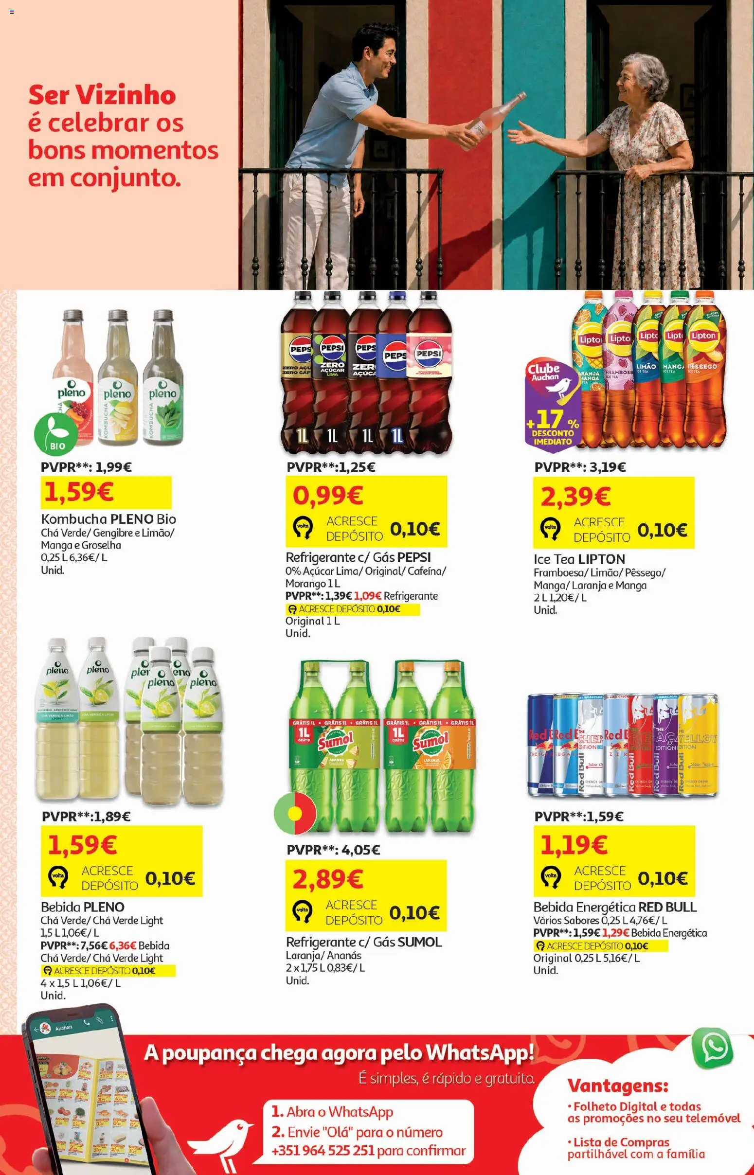 Auchan - Festa de Verão │ válido de 05/08/2026 | Página: 6 | Produtos: Refrigerante, Kombucha, Chá, Açúcar