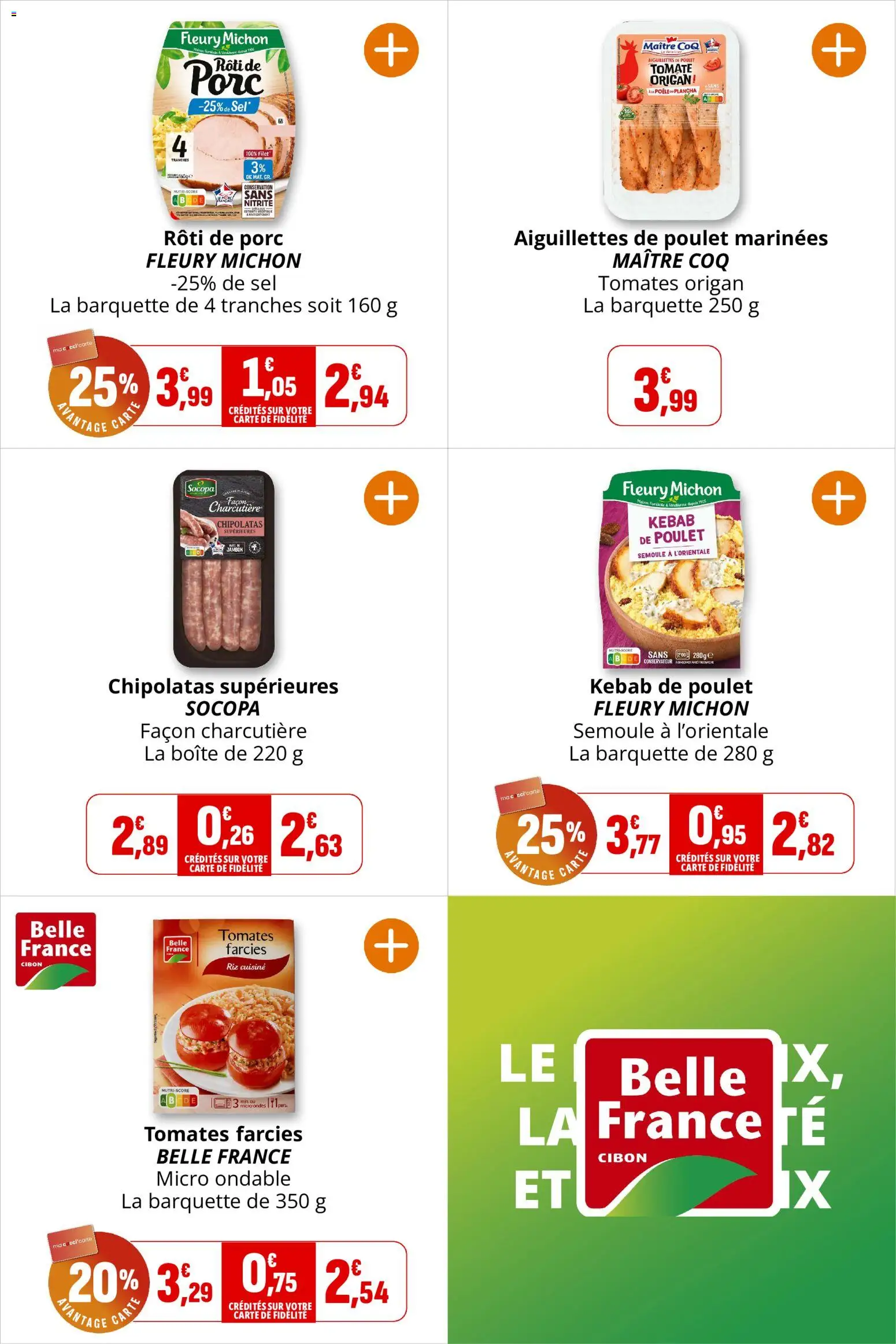 {H1} | Page: 9 | Produits: Plancha, Origan, Aiguillettes de poulet, Coq