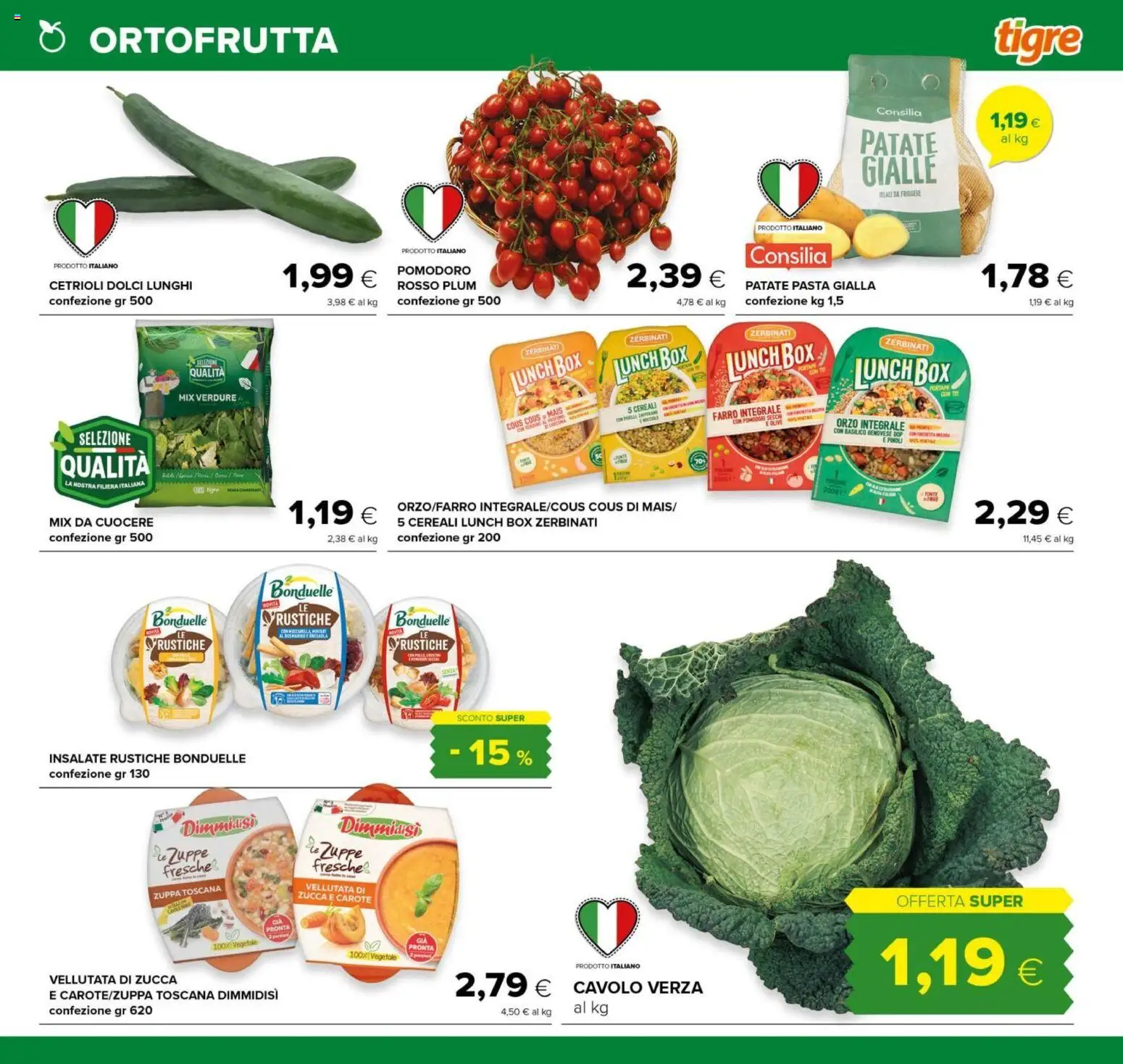 Volantino Tigre del 25/09/2026 | Pagina: 7 | Prodotti: Verdure, Basilico, Piselli, Farro