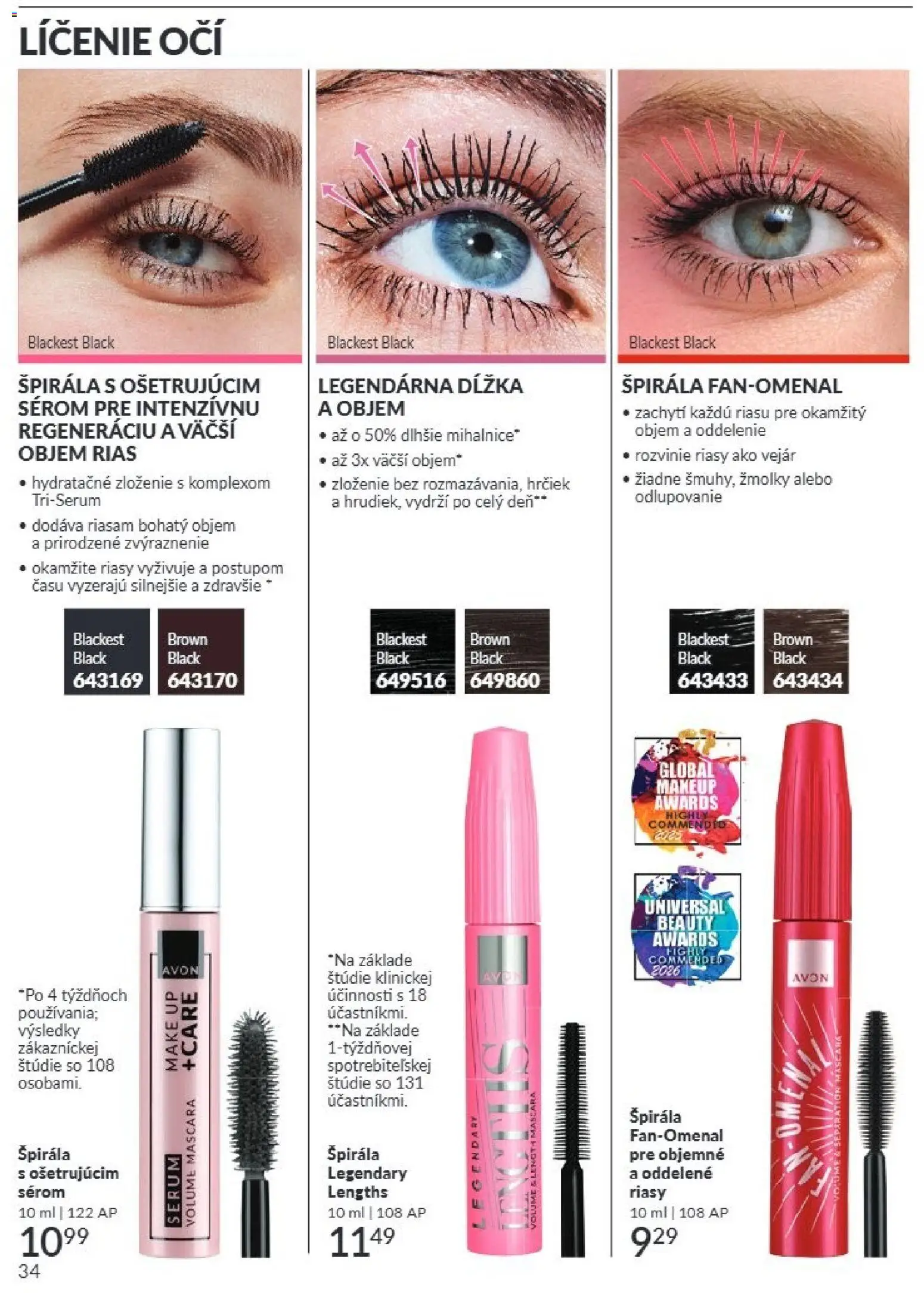 Nové Avon akcie – leták je platný od 01.08.2026 | Strana: 34 | Produkty: Make up
