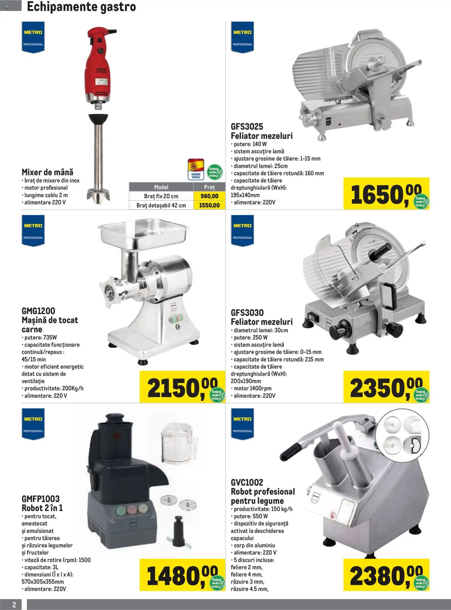 Noul catalog Metro – valabil de la 01.07.2026 | Pagină: 2 | Produse: Cablu, Mixer, Robot, Legume