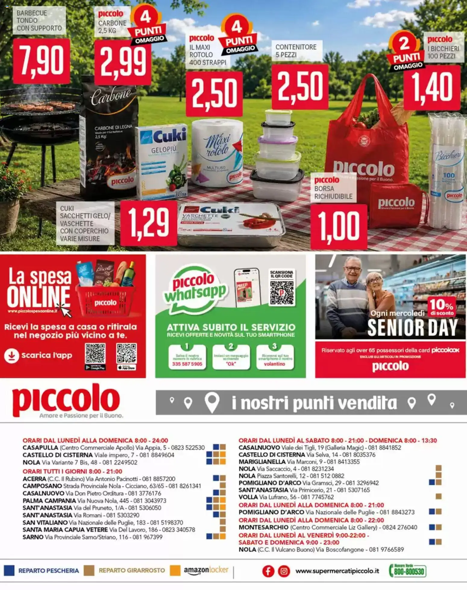 Volantino Piccolo del 13/08/2026 | Pagina: 24 | Prodotti: Barbecue, Smartphone, Borsa, Vaschette
