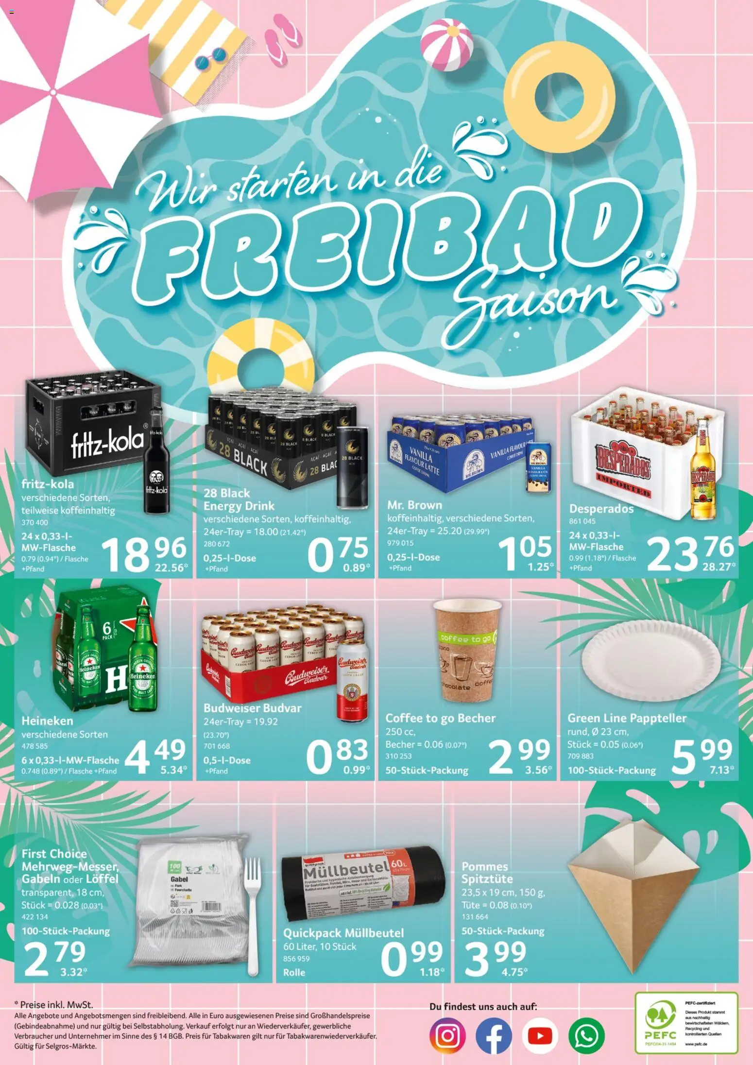 Selgros Prospekt – gültig ab 28.05.2026 | Seite: 16 | Produkte: Energy, Pommes, Heineken, Budweiser