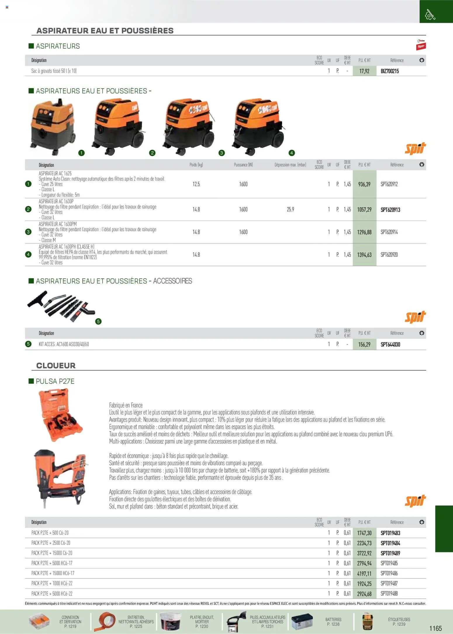 {H1} | Page: 56 | Produits: Filtre, Poids, Aspirateur, Mortier