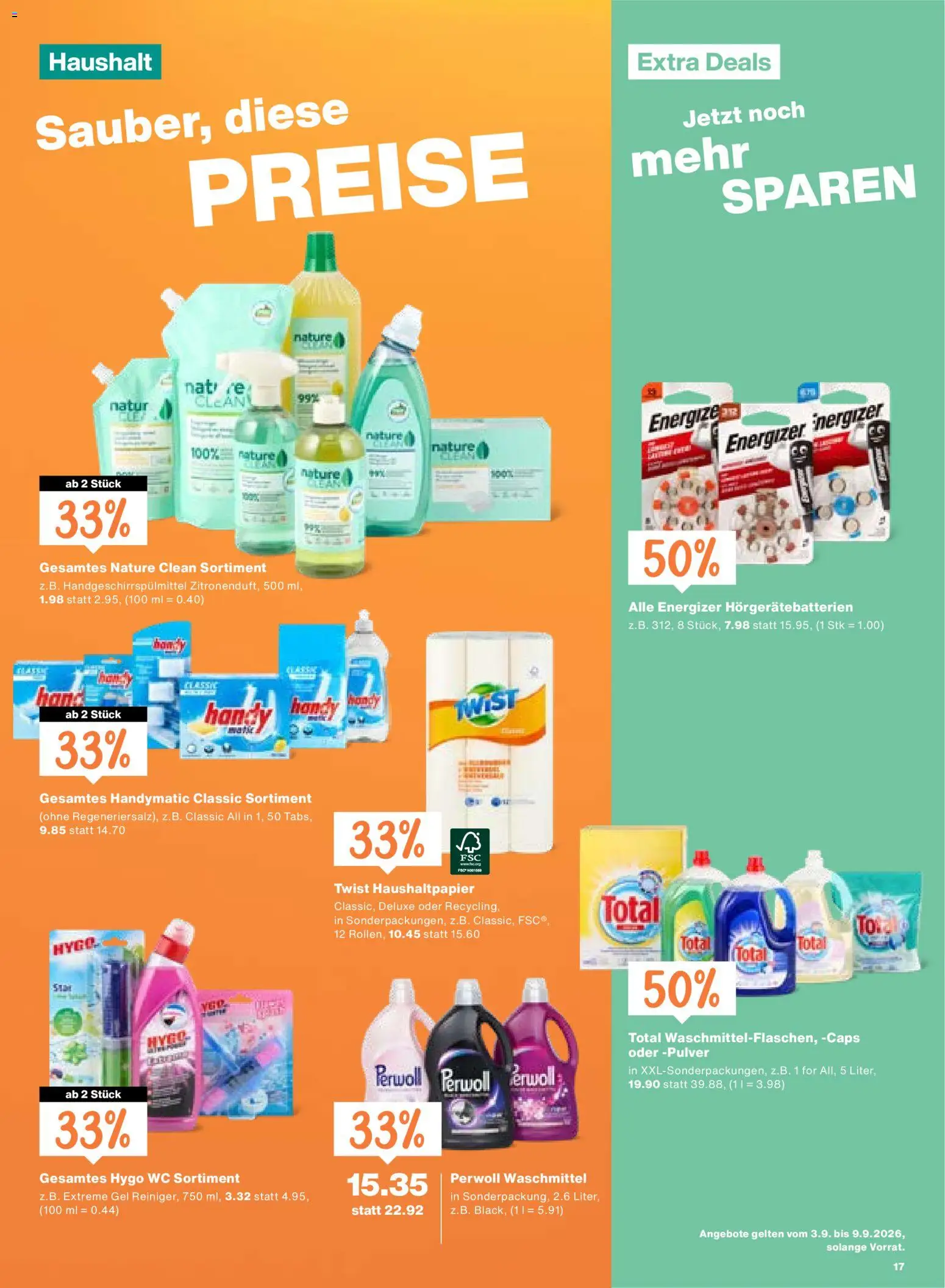 Migros aktionen – gültig ab 03.09.2026 | Seite: 17 | Produkte: Pulver, Waschmittel