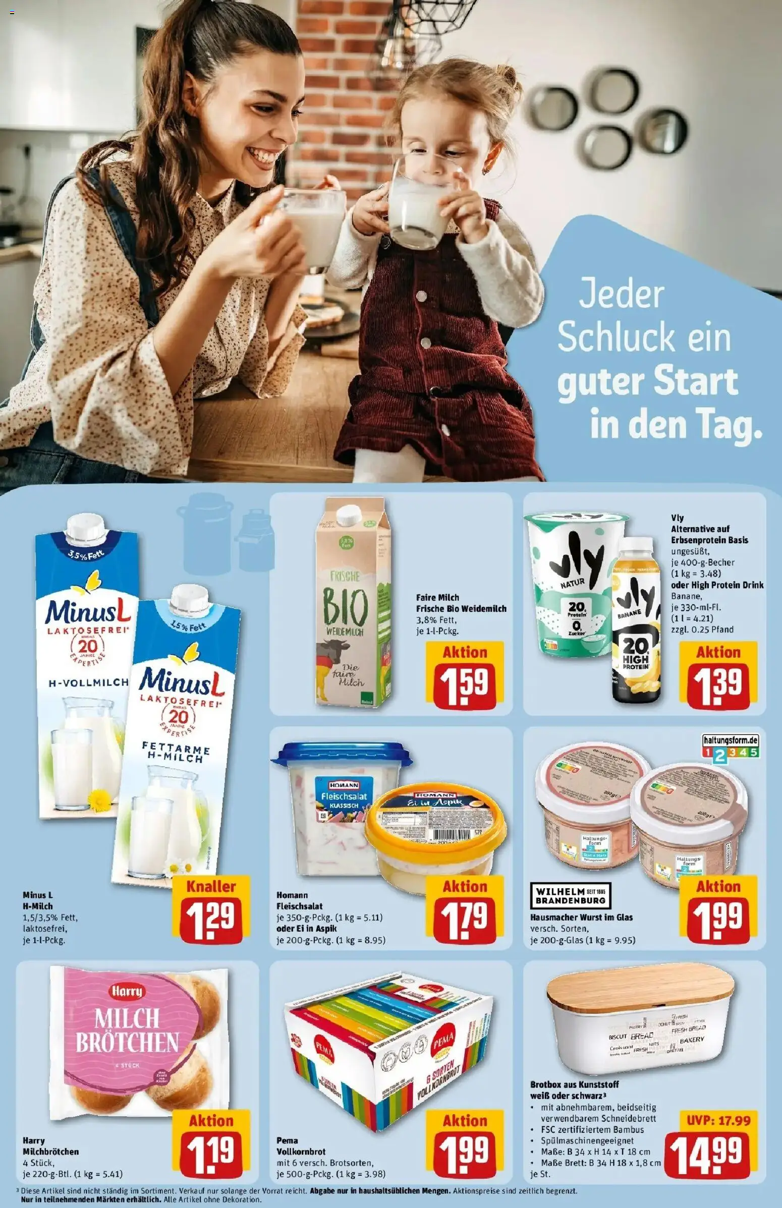 REWE Prospekt ab 05.10.2026 zum Blättern » Angebote | Seite: 18 | Produkte: Milch, Vollkornbrot, Donuts, Zucker