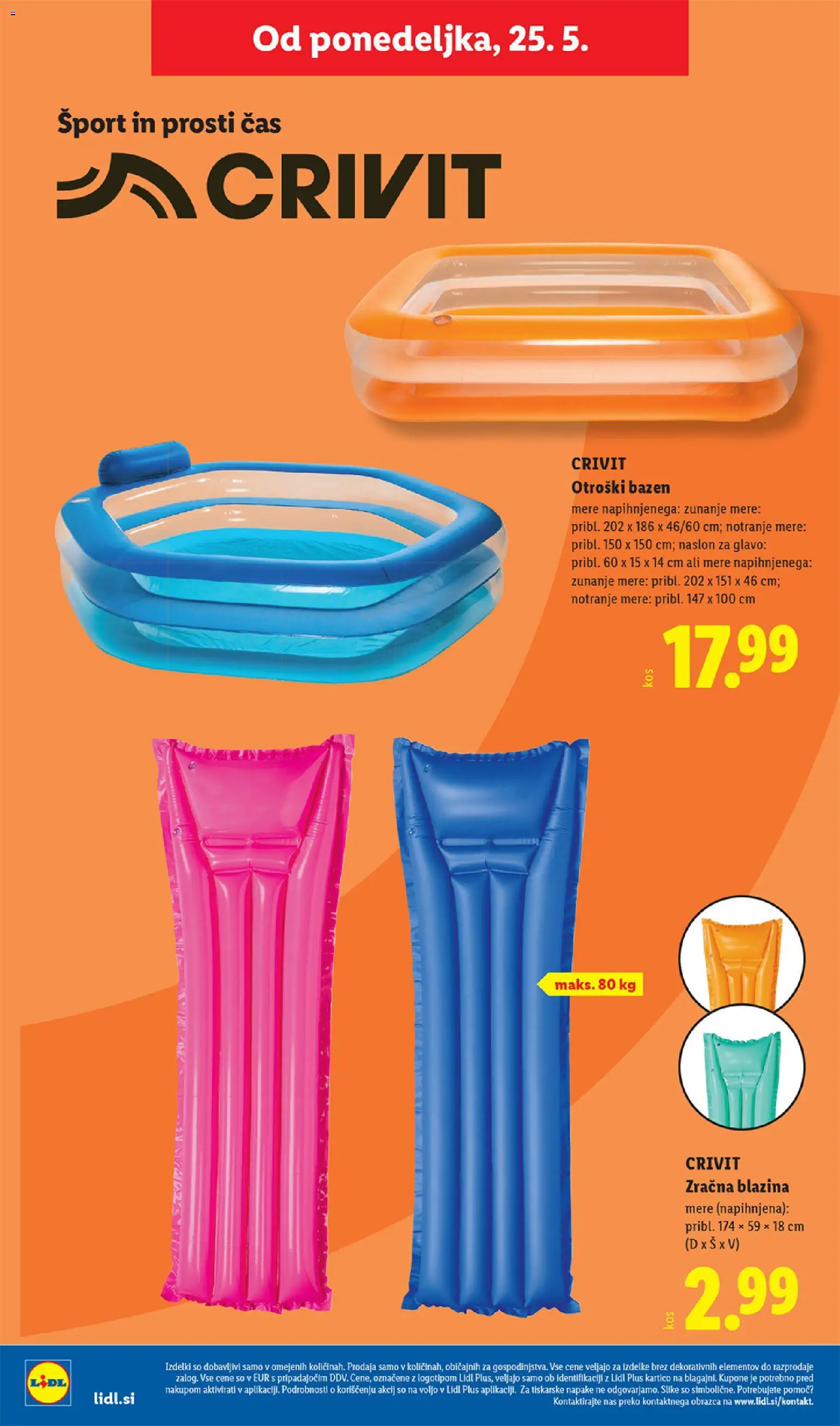 Novi Lidl katalog ponudbe – veljaven od 21.05.2026 | Stran: 56 | Izdelki: Bazen, Blazina
