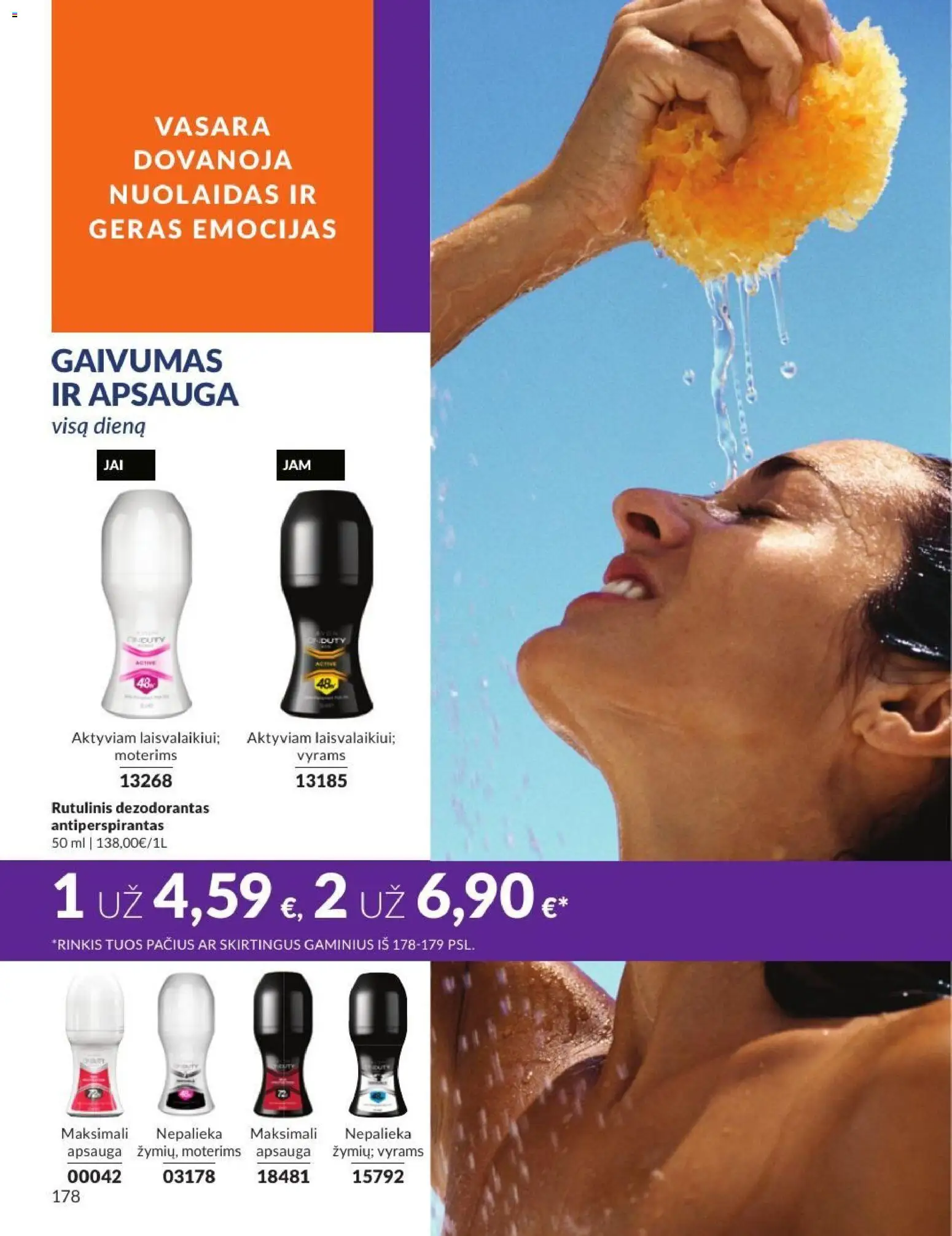 AVON akcijos nuo 2026.07.01 | Puslapis: 178 | Prekių: Rutulinis dezodorantas, Dezodorantas, Antiperspirantas