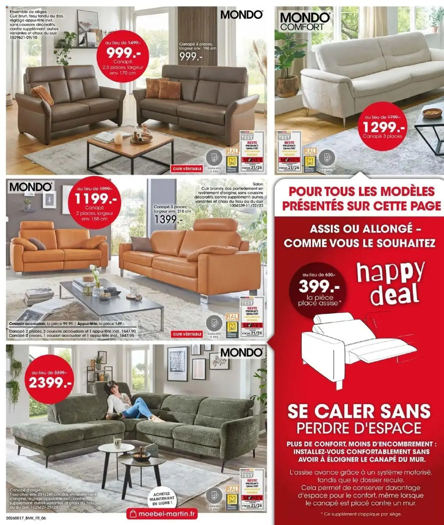 Möbel Martin - Möbel Martin: Offres hebdomadaires à partir du 17/08/2026 - promo en ligne | Page: 6 | Produits: Canapé, Canapé d’angle