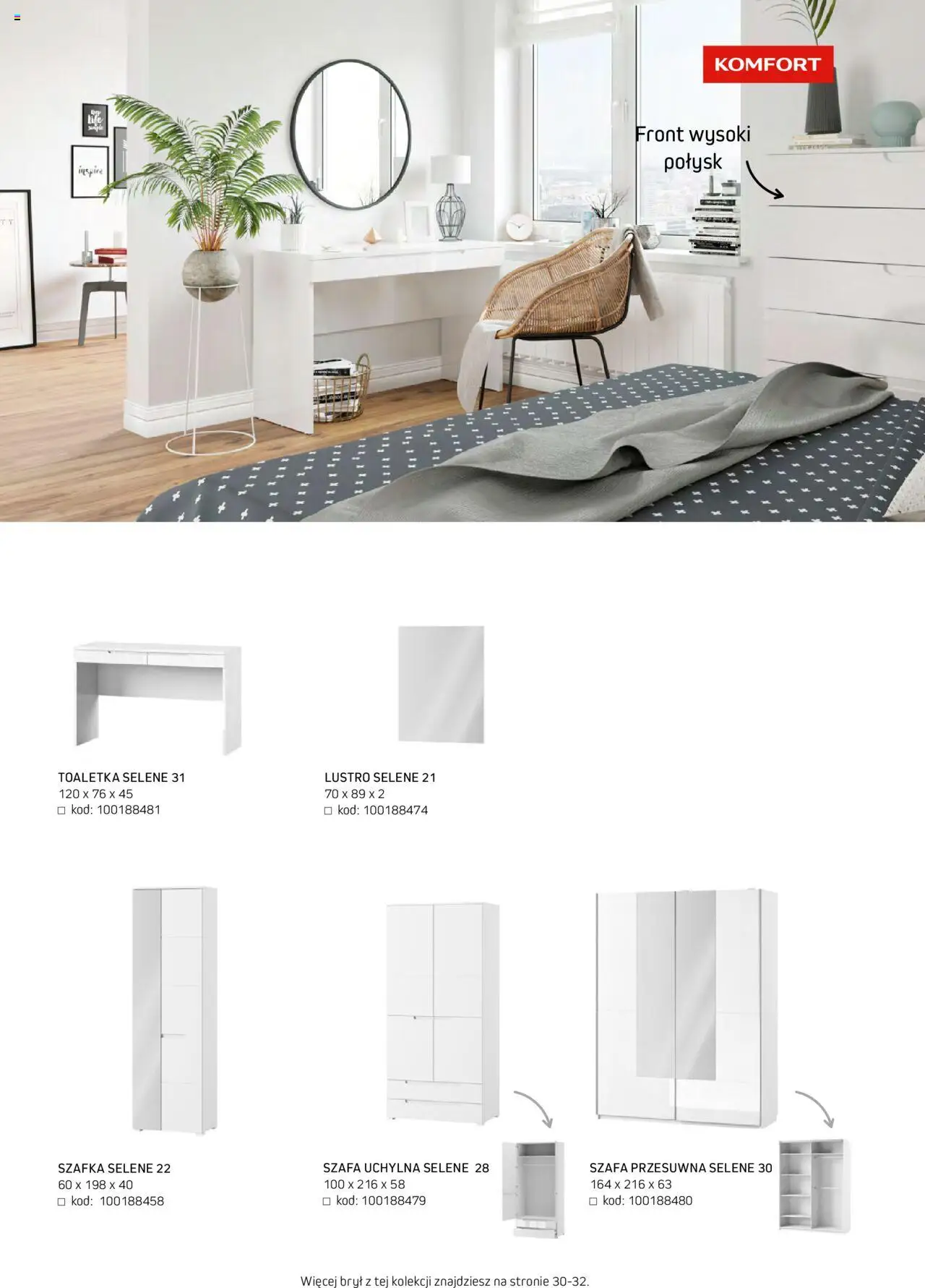 Komfort Gazetka - Katalog Meble od 01.09.2024 | Strona: 55 | Produkty: Szafa, Lustro, Toaletka