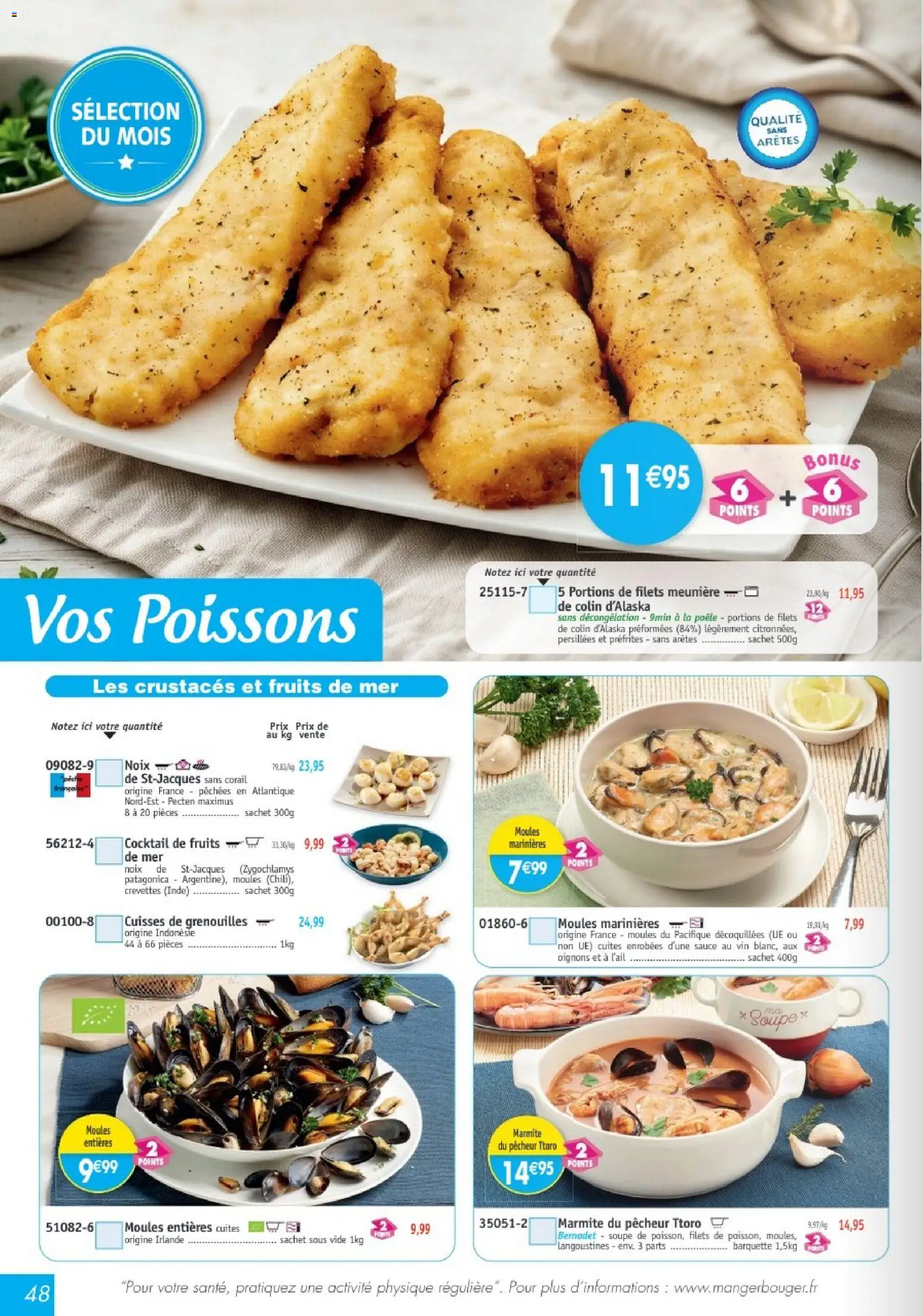 {H1} | Page: 48 | Produits: Moules, Poêle, Crevettes, Poissons