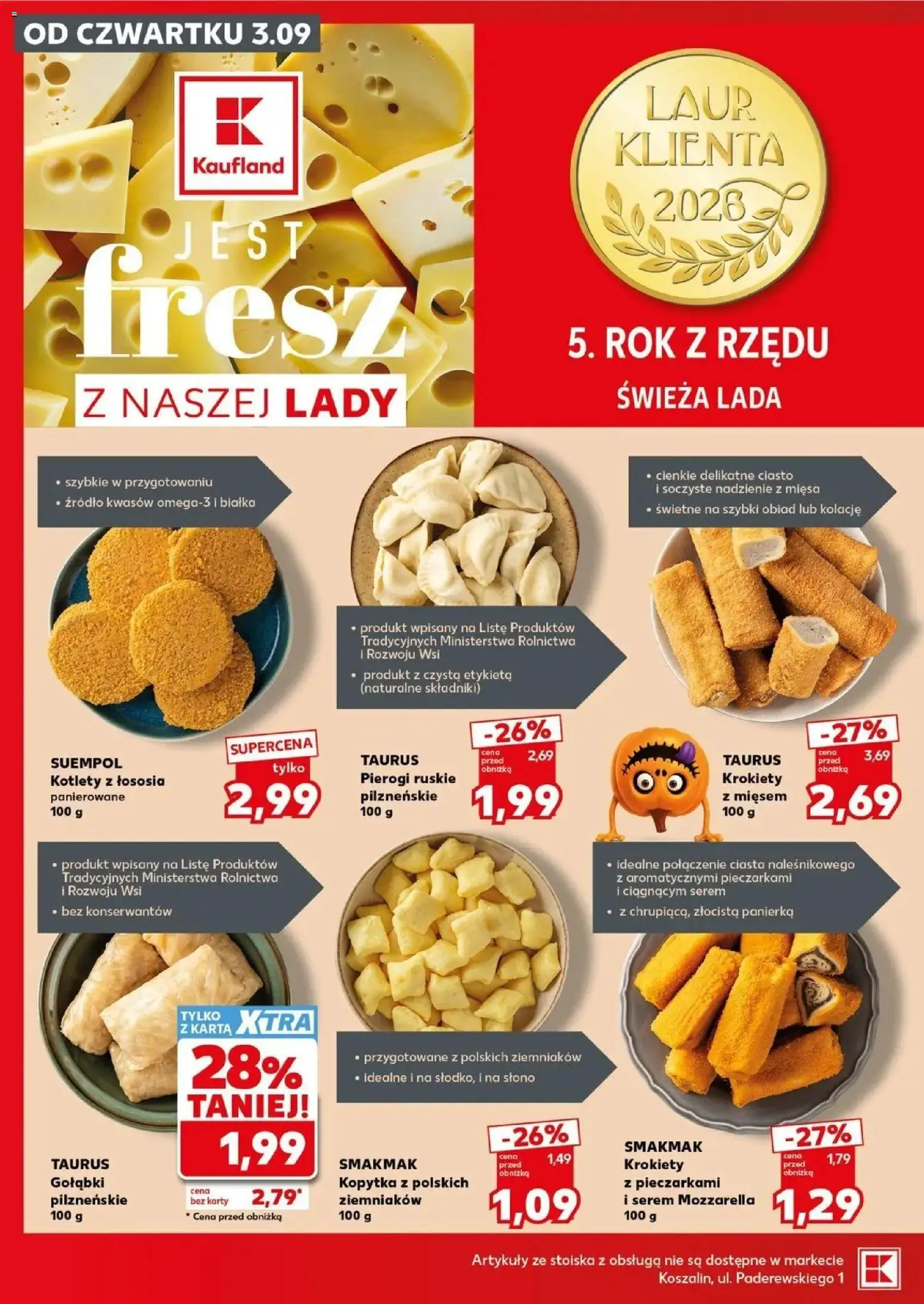Kaufland gazetka - Mocny start od 07.09.2026 - od jutra PDF | Strona: 12 | Produkty: Panierka, Krokiety, Mozzarella, Kopytka