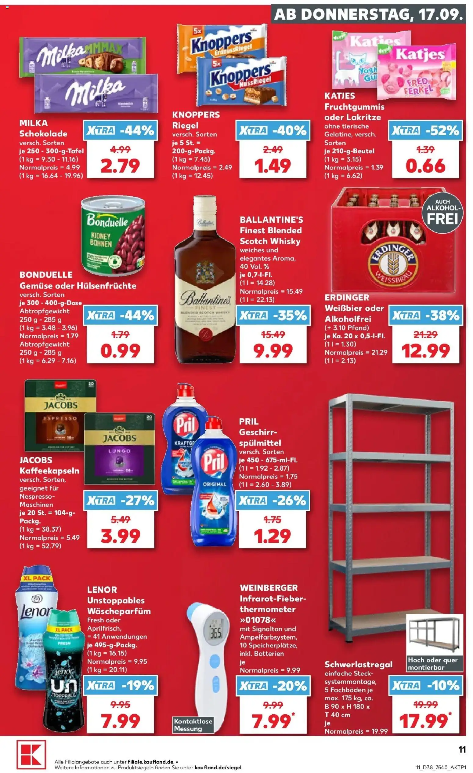 Prospekt Kaufland ab 14.09.2026 » Angebote Online zum Blättern | Seite: 23 | Produkte: Katjes, Alkohol, Knoppers, Pril