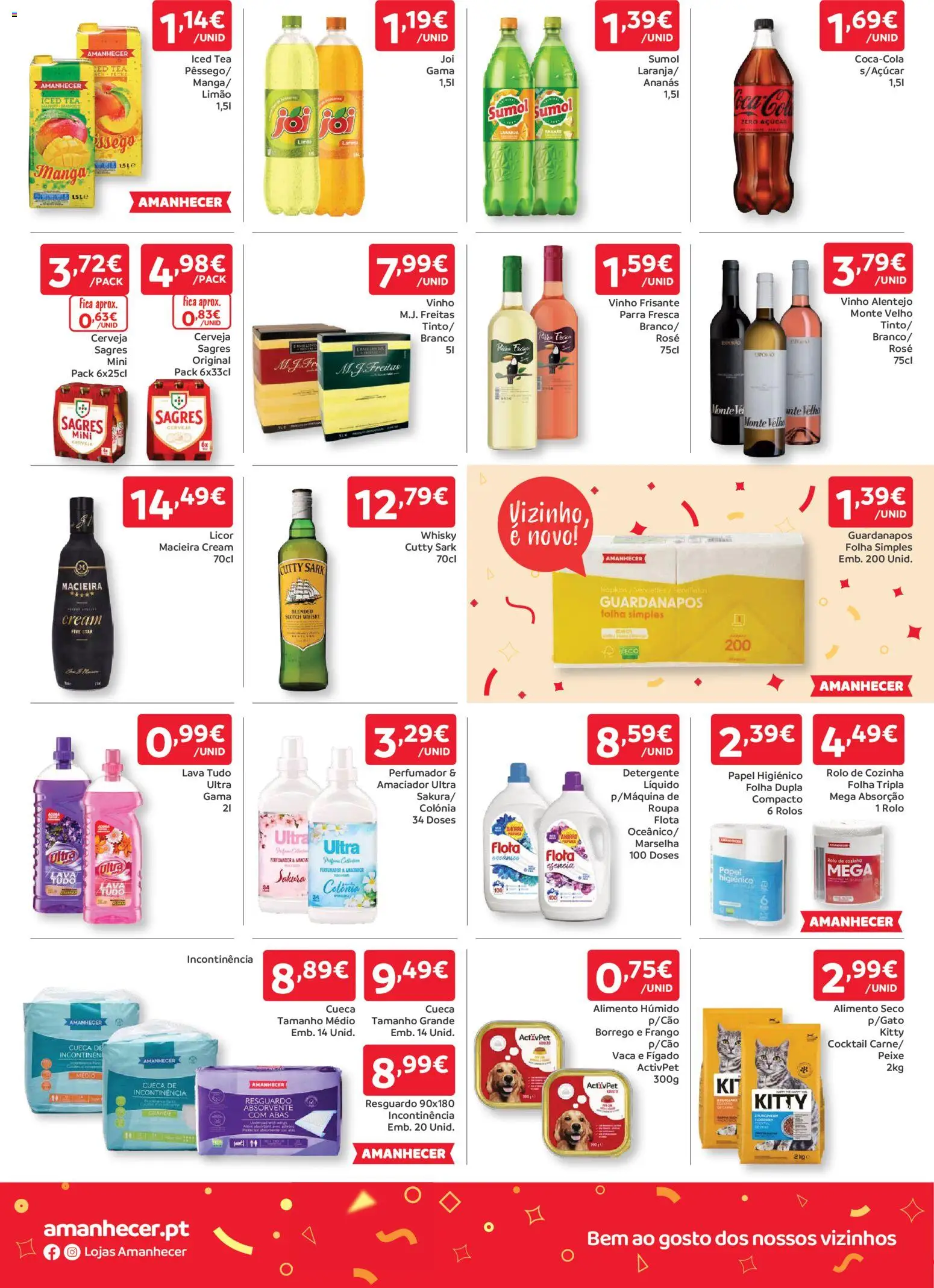 Amanhecer folheto │ válido de 09.04.2026 | Página: 4 | Produtos: Whisky, Frango, Detergente, Vinho