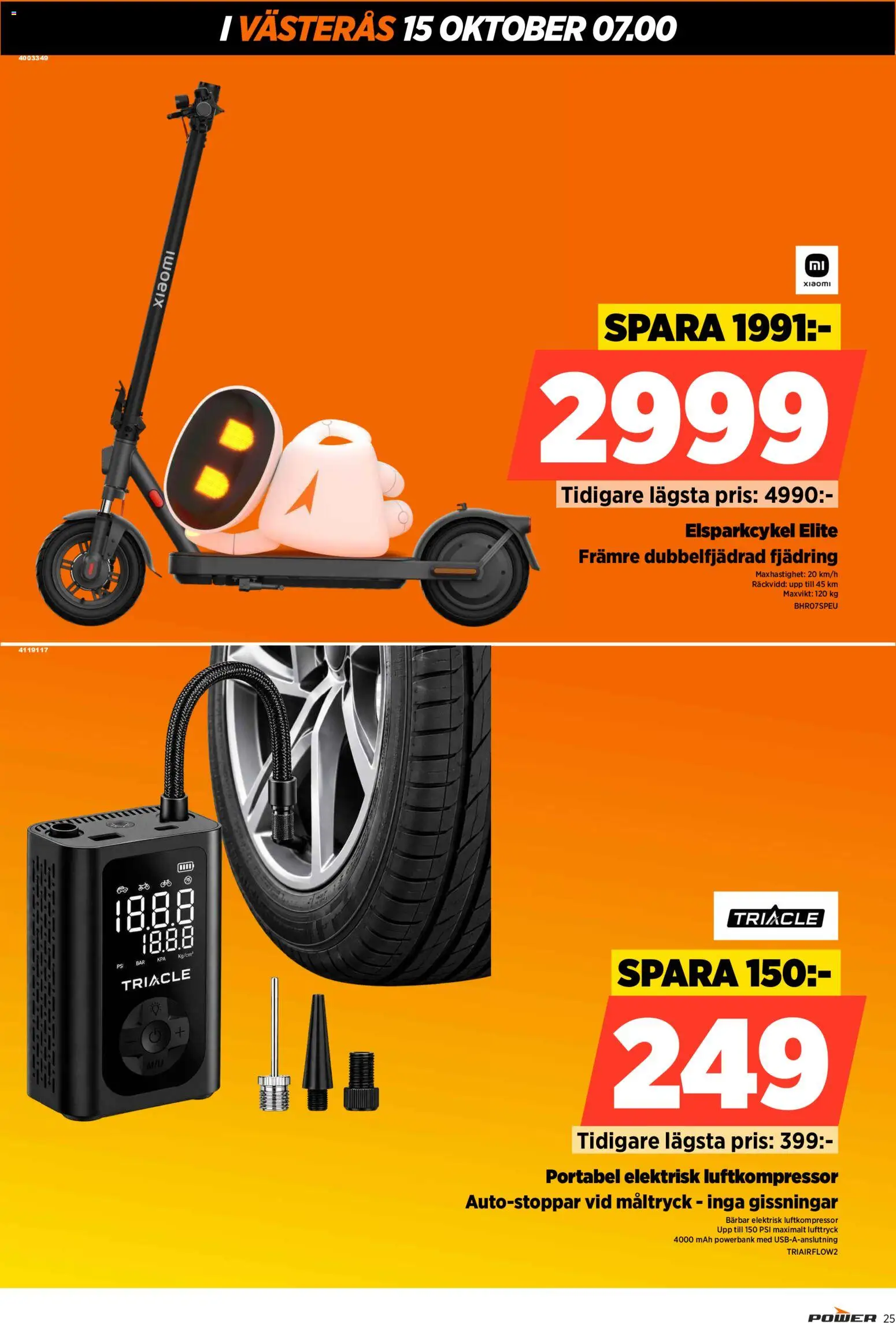 Power reklamblad aktuell från 15/10/2026 | Sida: 25 | Produkter: Luftkompressor, Powerbank