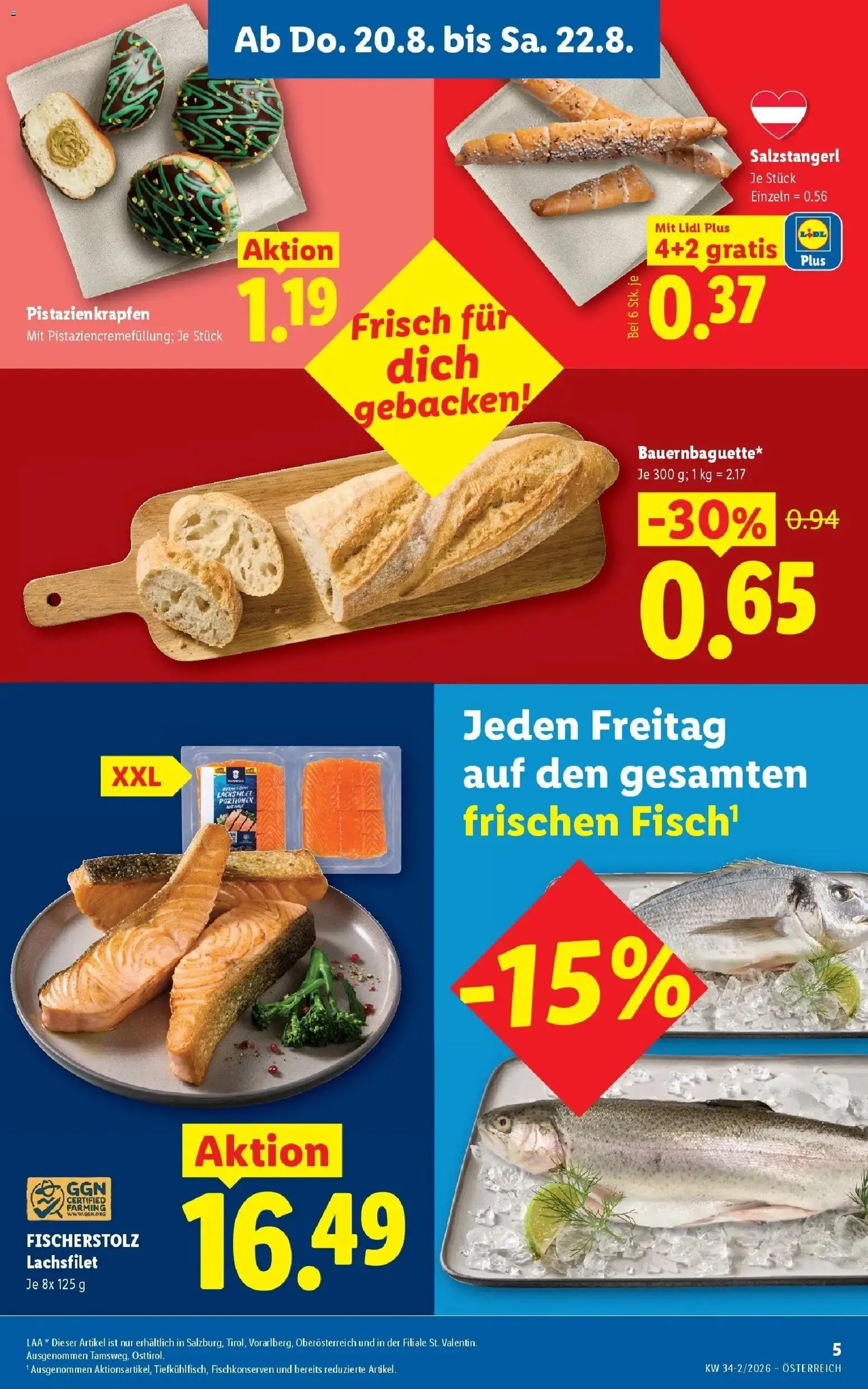 Lidl Flugblatt - Jenbach ab 20.08.2026 - Angebote ab donnerstag | Seite: 7 | Produkte: Baguette, Lachsfilet