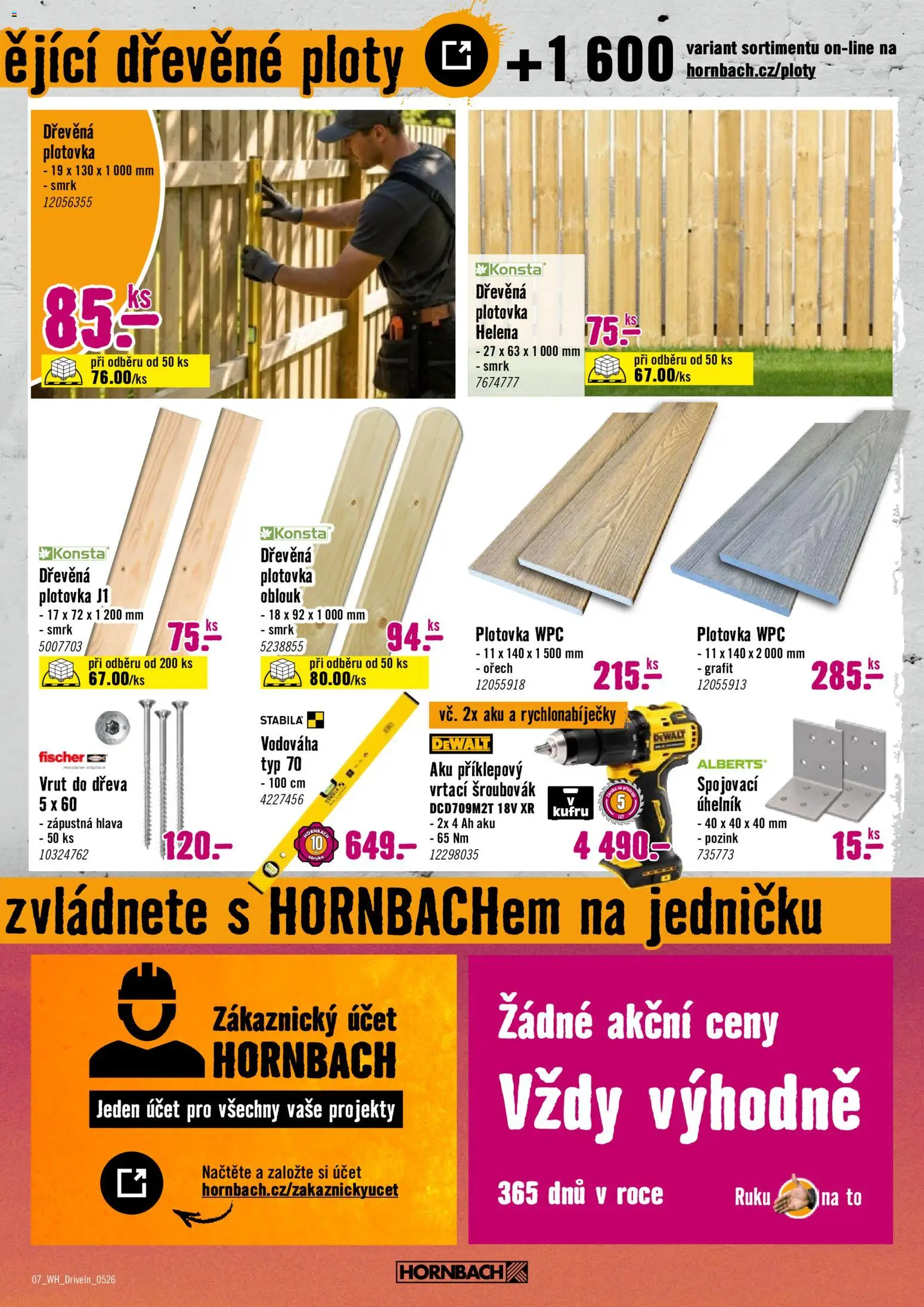 HORNBACH leták - Drive In od 20.05.2026 | Strana: 7 | Produkty: Dewalt, Šroubovák