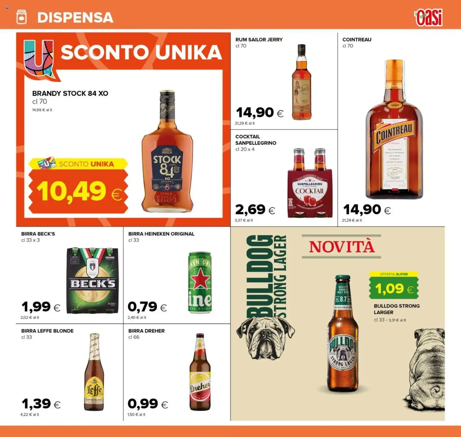 Volantino Oasi del 07.05.2026 | Pagina: 25 | Prodotti: Birra, Rum, Heineken, Brandy