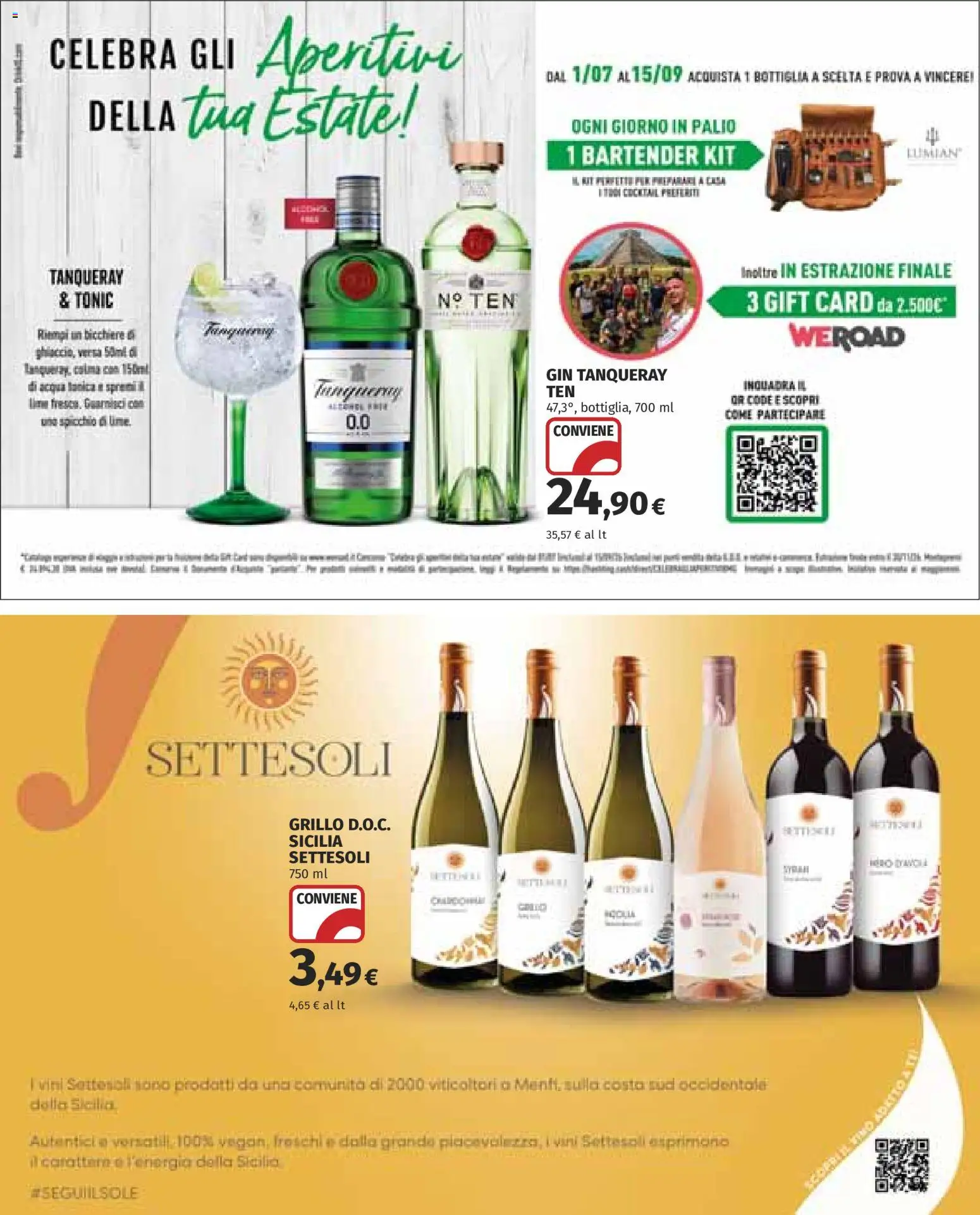 Volantino Ipercoop del 16/07/2026 | Pagina: 43 | Prodotti: Gin, Acqua, Lime, Bottiglia