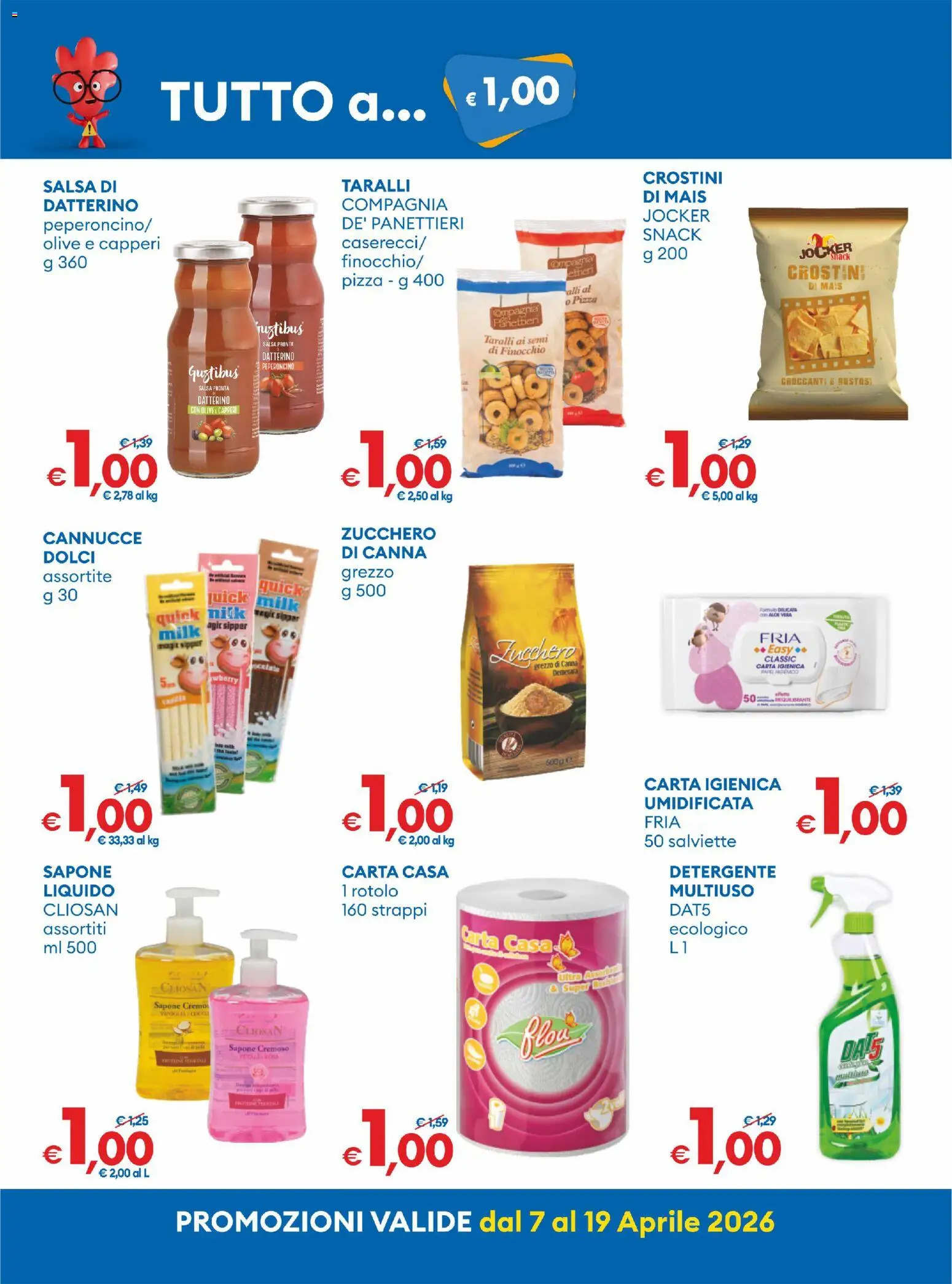 Volantino MD Discount del 07.04.2026 | Pagina: 4 | Prodotti: Carta igienica, Pizza, Detergente, Olive