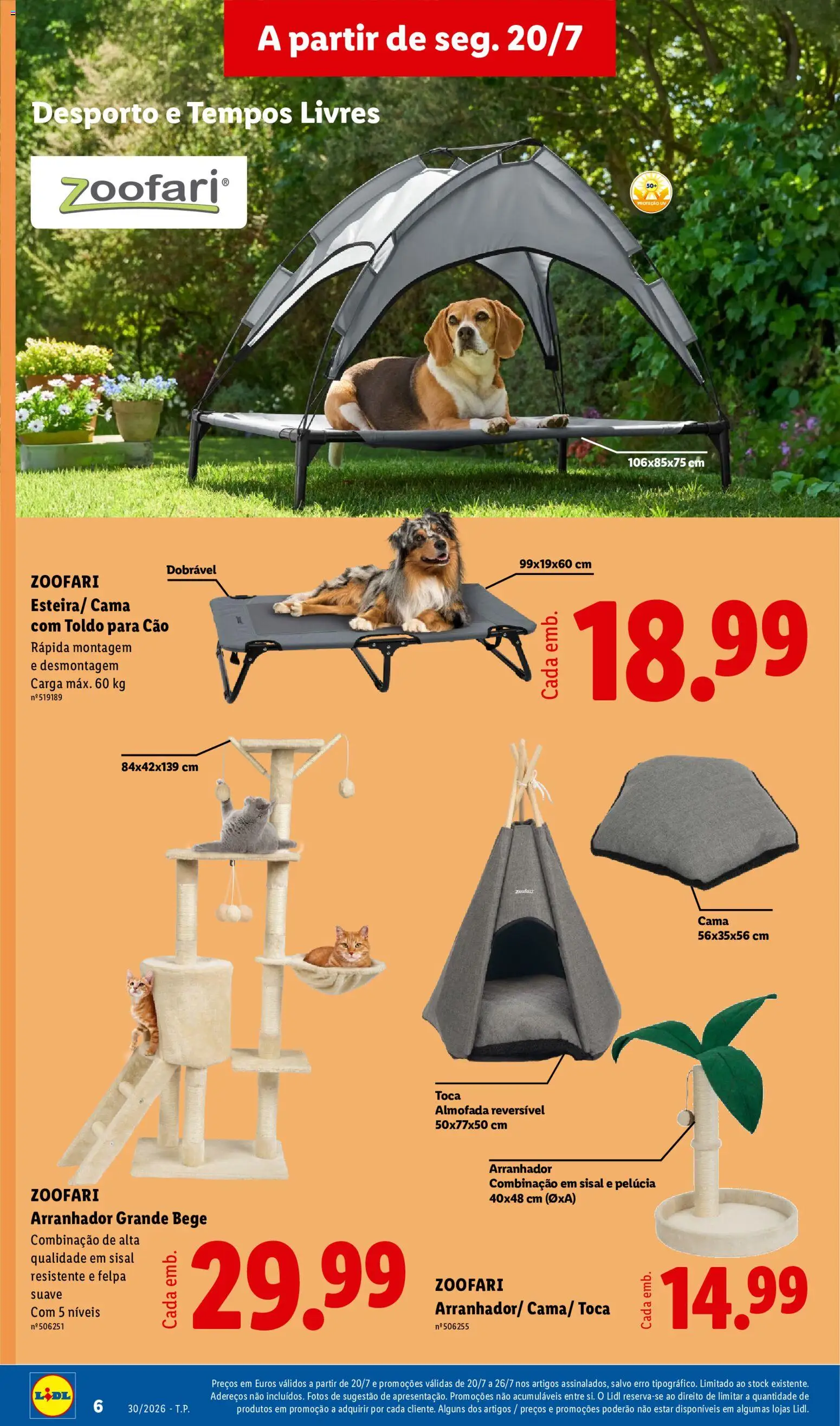 Lidl Novidades │ válido de 20/07/2026 | Página: 6 | Produtos: Cama, Almofada