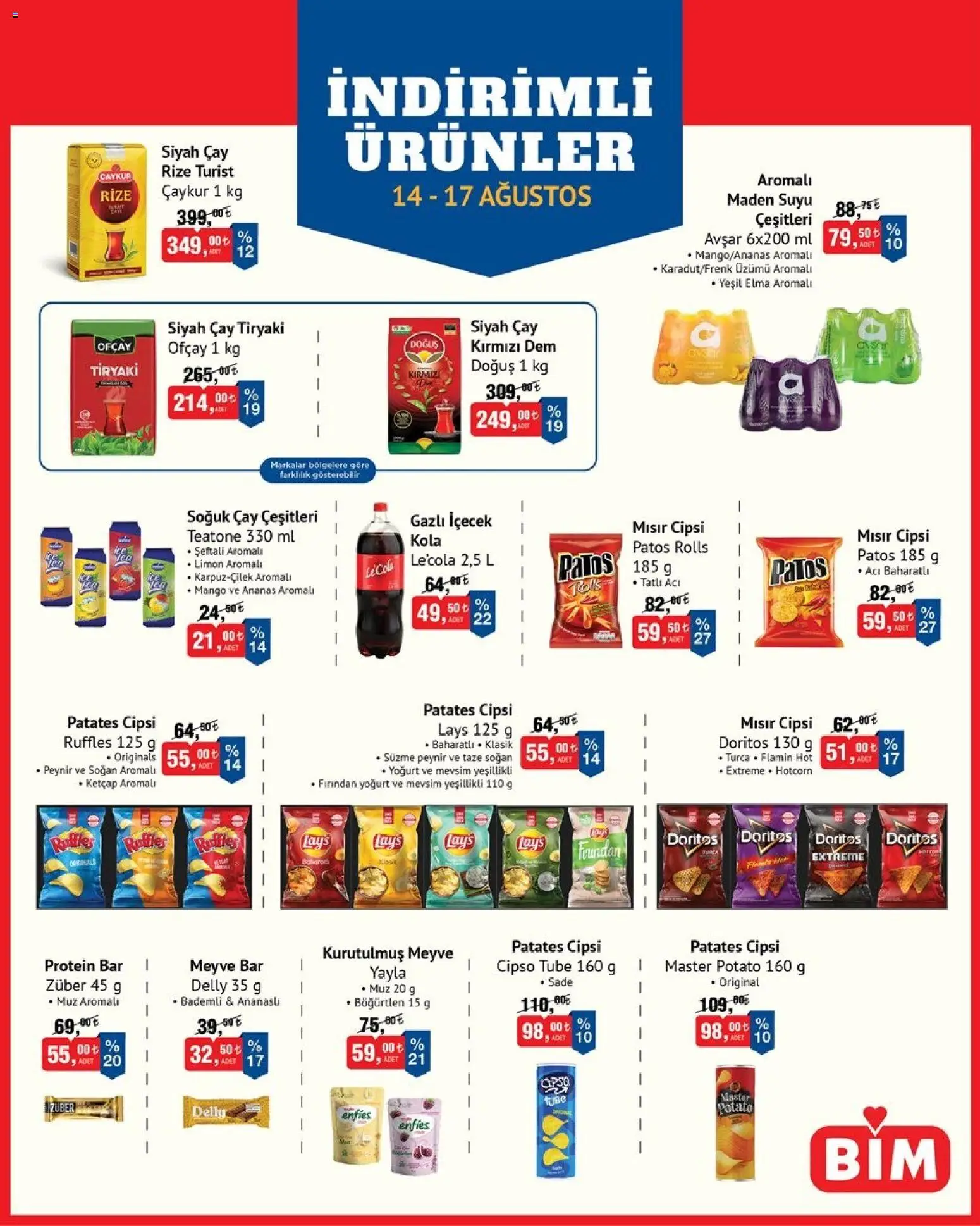 BİM Katalog - 14 Ağustos 2026 tarihinden itibaren geçerlidir | Sayfa: 2 | Ürünler: Taze soğan, Muz, Patates, Soğuk çay