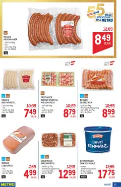 Metro angebote Profi ab 09.07.2026 gültig | Seite: 13 | Produkte: Wurst, Dolce gusto kapszula