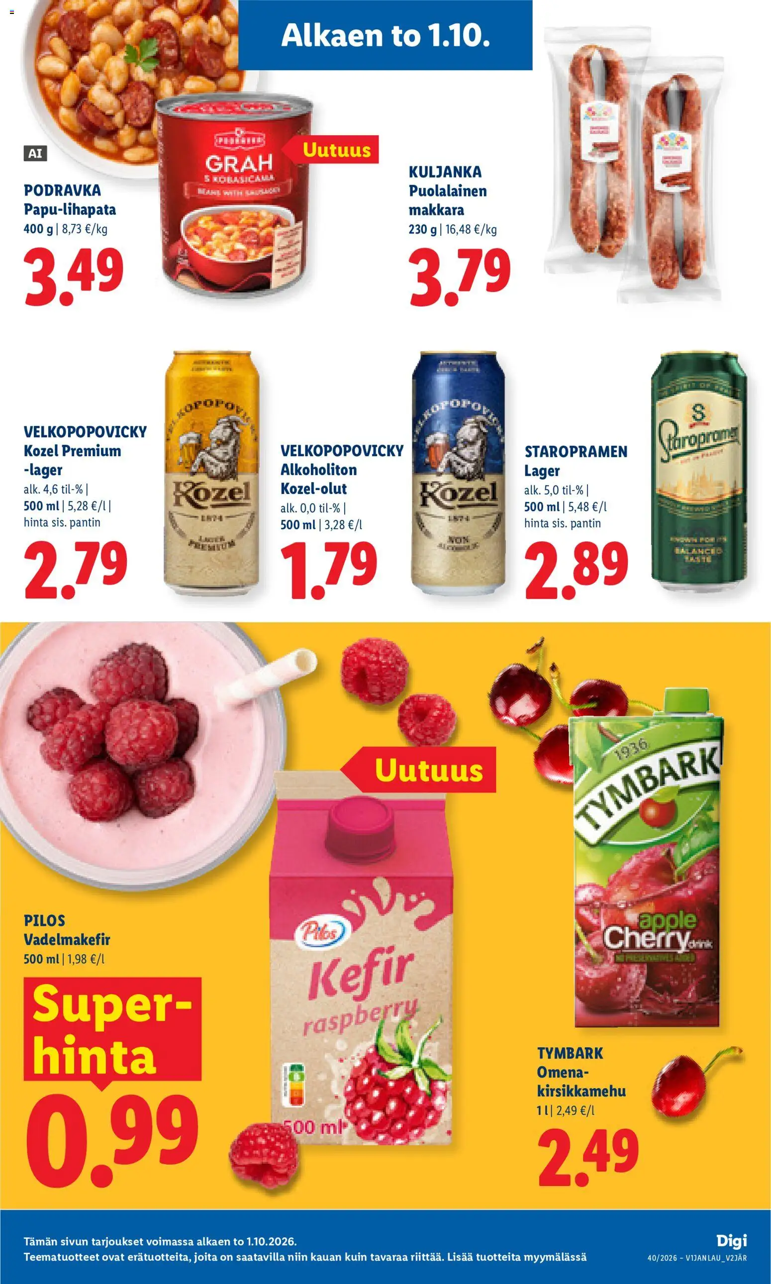 Lidl tarjoukset Helsinki – voimassa 01/10/2026 alkaen | Sivu: 11 | Tuotteet: Makkara