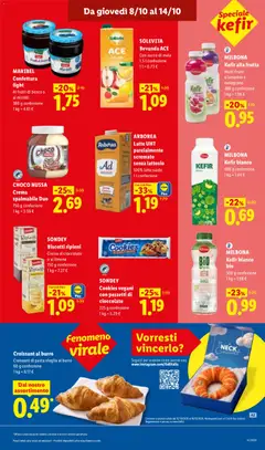 Anteprima del volantino Croissant al burro, Croissant di pasta sfoglia al burro, 60 g confezione, 1 kg = 8.17 € valido a partire dal 08/10/2026 | Pagina: 13
