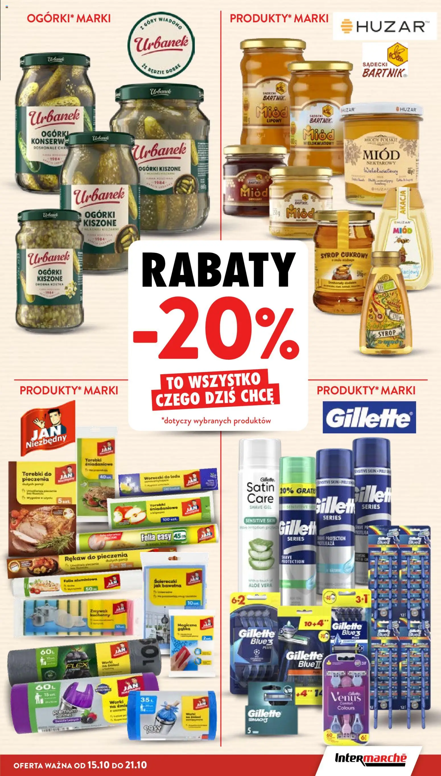 Intermarche gazetka od 15.10.2026 | Strona: 7 | Produkty: Miód, Ogórki kiszone, Syrop cukrowy, Ogórki