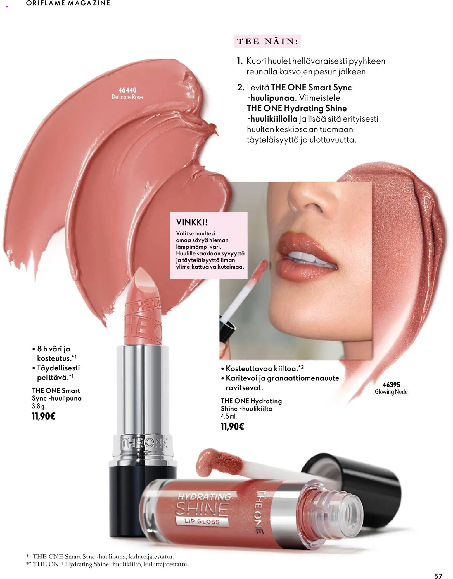 Oriflame tarjoukset – voimassa 18/11/2026 alkaen | Sivu: 57 | Tuotteet: Huulipuna, Huulikiilto, Tee