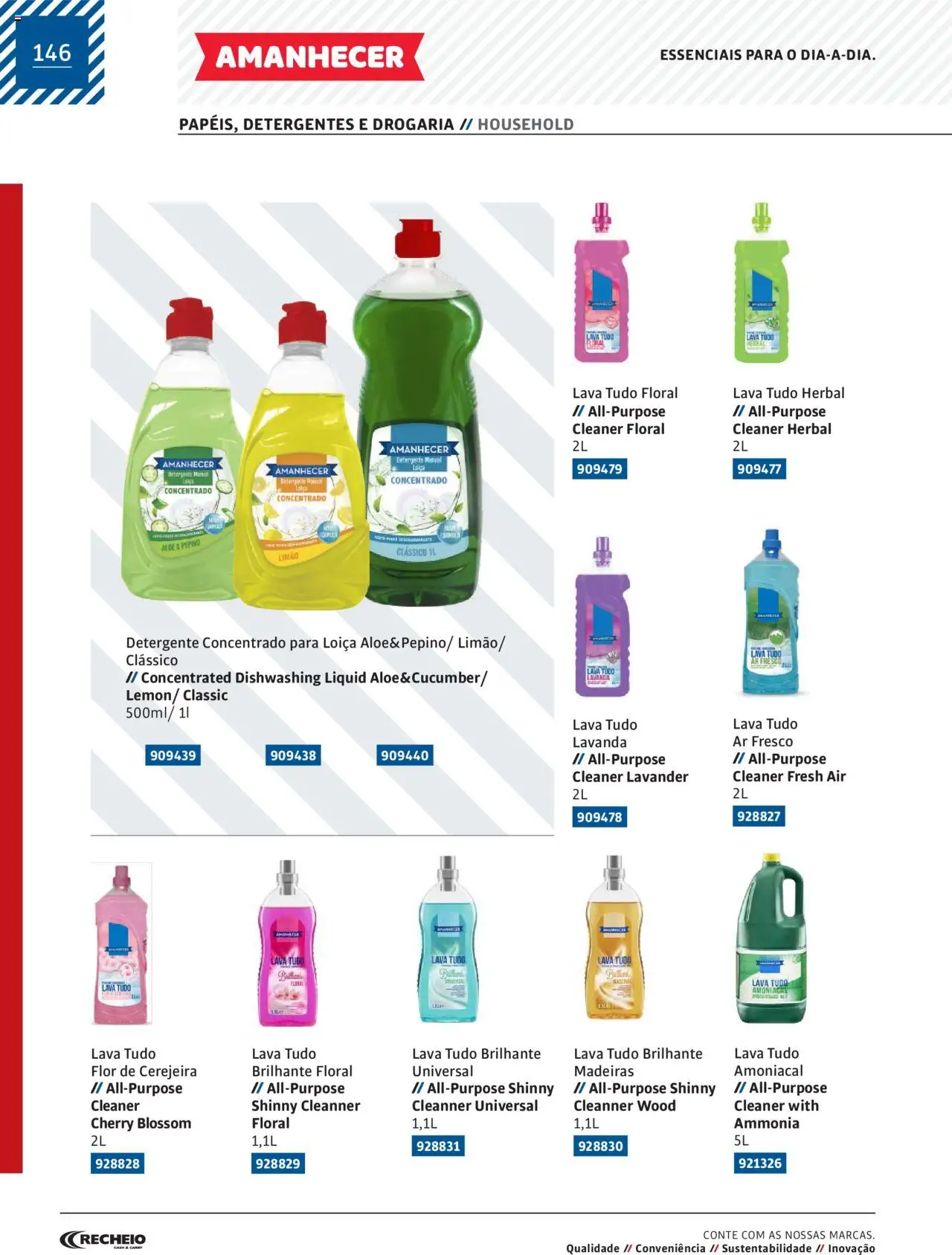 Recheio AS NOSSAS MARCAS │ válido de 19/12/2023 | Página: 146 | Produtos: Detergente, Madeiras