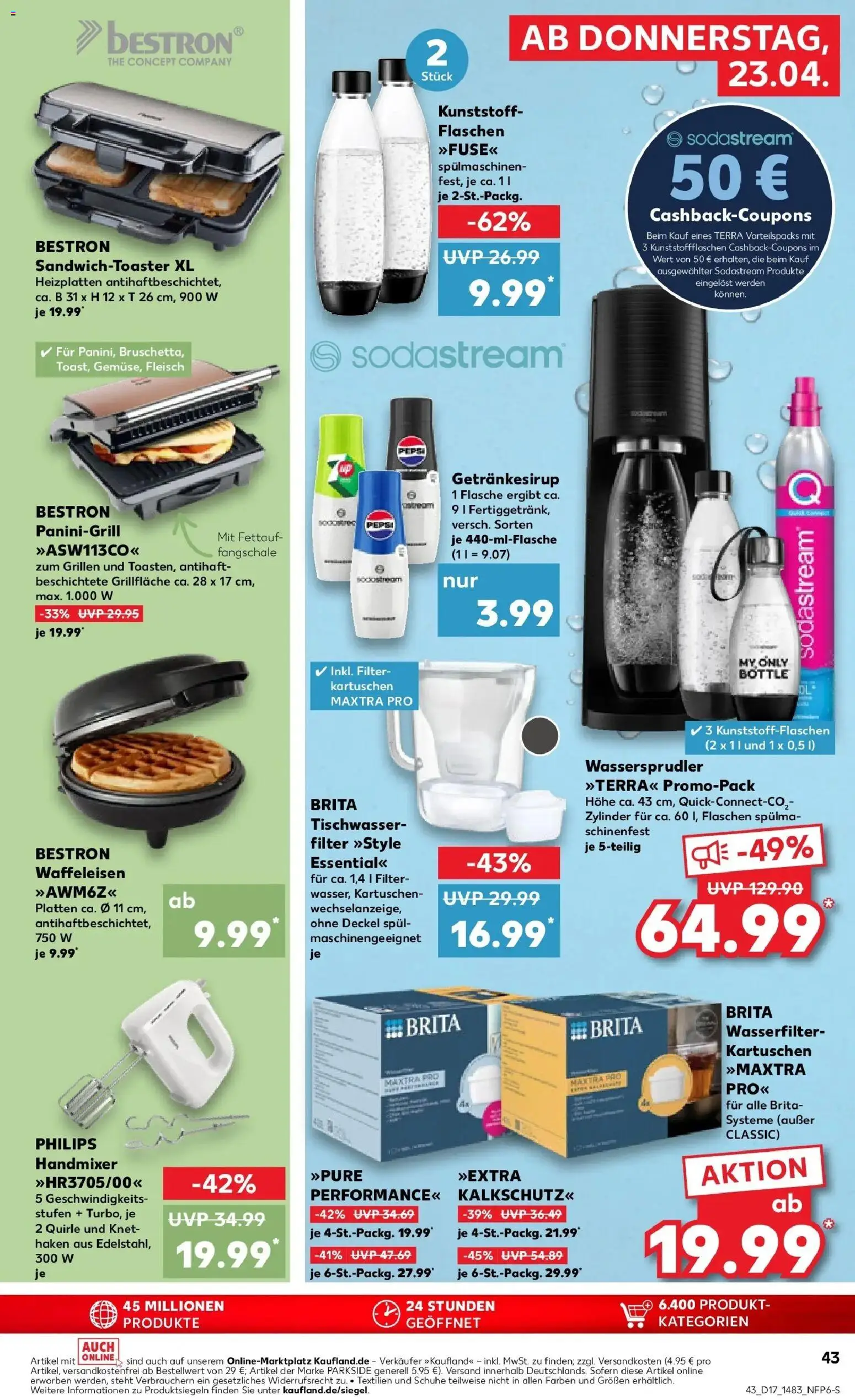 Kaufland Prospekt Ettlingen	 – gültig ab 20.04.2026 | Seite: 55 | Produkte: Mixer, Pepsi, Waffeleisen, Sodastream