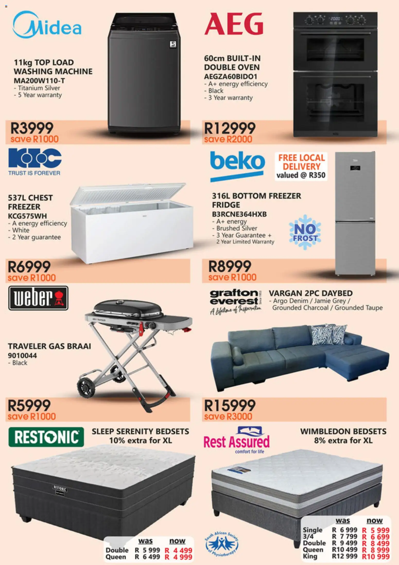 New Tafelberg Furnishers catalogue – valid from 01.05.2026 | Page: 4 | Products: Freezer, Oven, Freezer fridge, Fridge