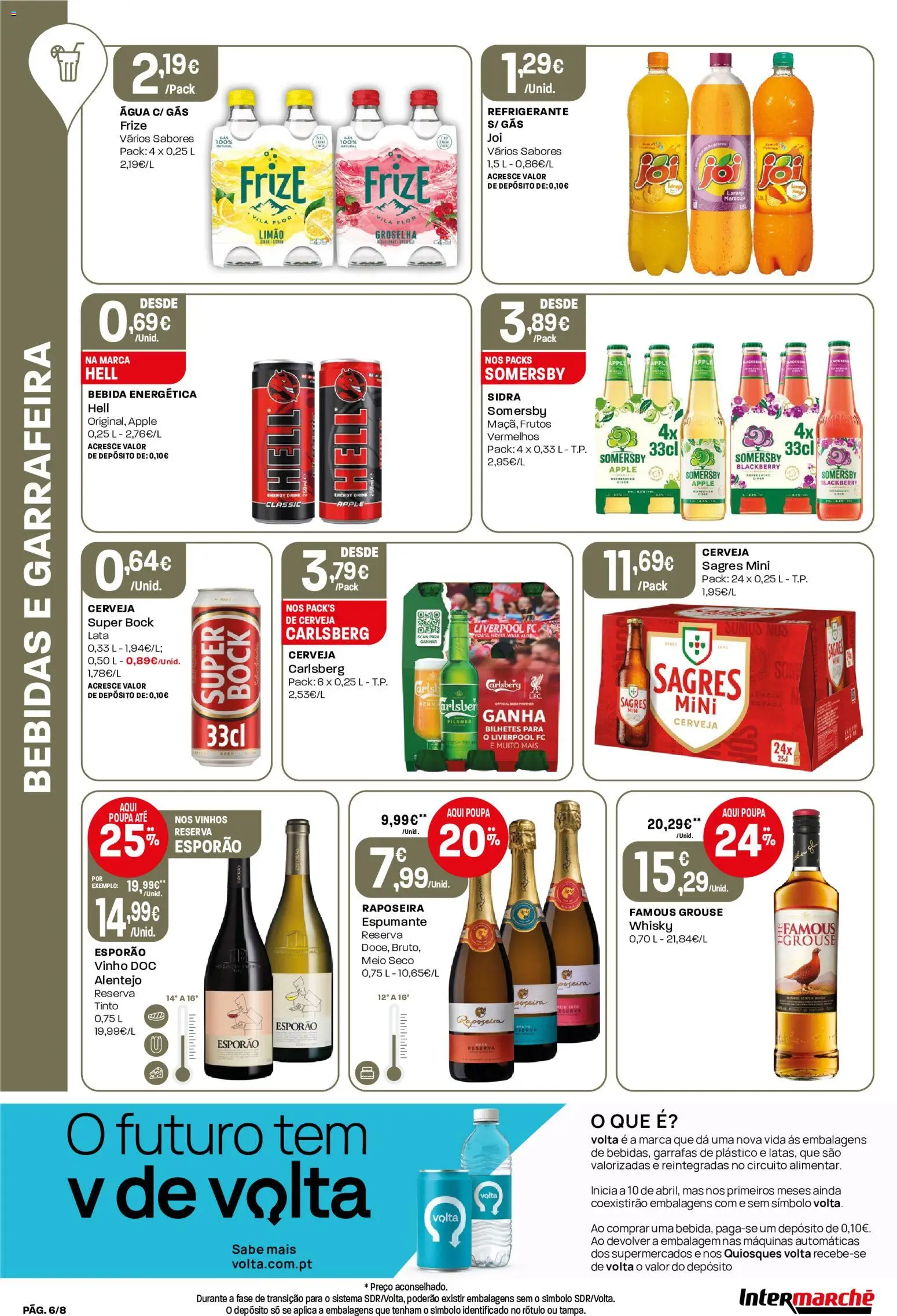 Intermarché Folheto Mini │ válido de 28.05.2026 | Página: 6 | Produtos: Agua, Whisky, Vinho, Somersby
