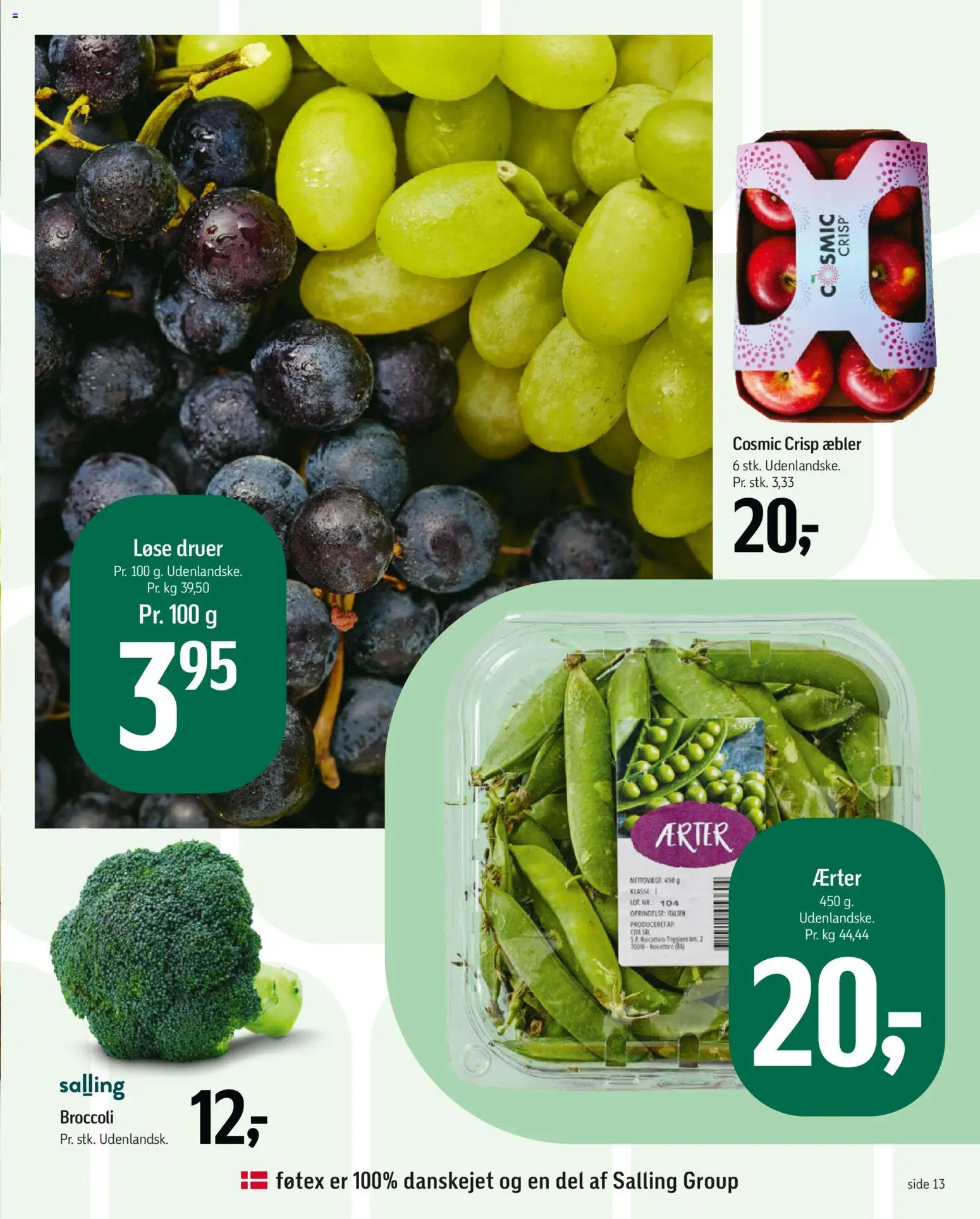 Føtex tilbudsavis – gyldig fra 17.04.2026 | Side: 23 | Produkter: Æbler, Broccoli, Ærter