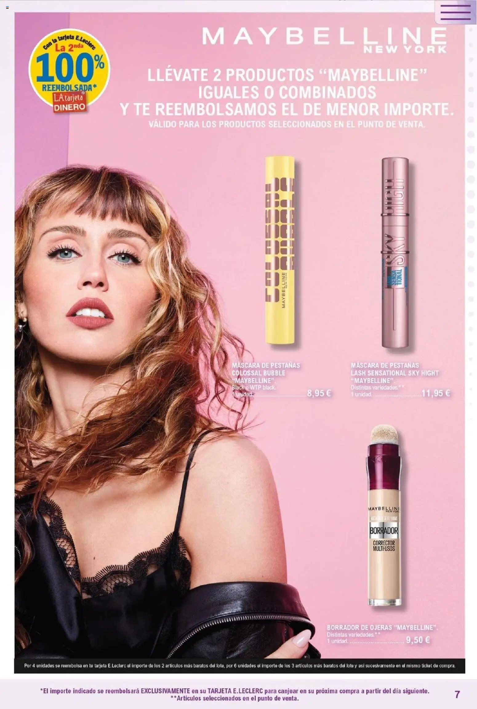 E.Leclerc Resalta tu belleza │ válido desde el 20.05.2026 | Página: 7 | Productos: Corrector, Máscara, Té, Máscara de pestañas