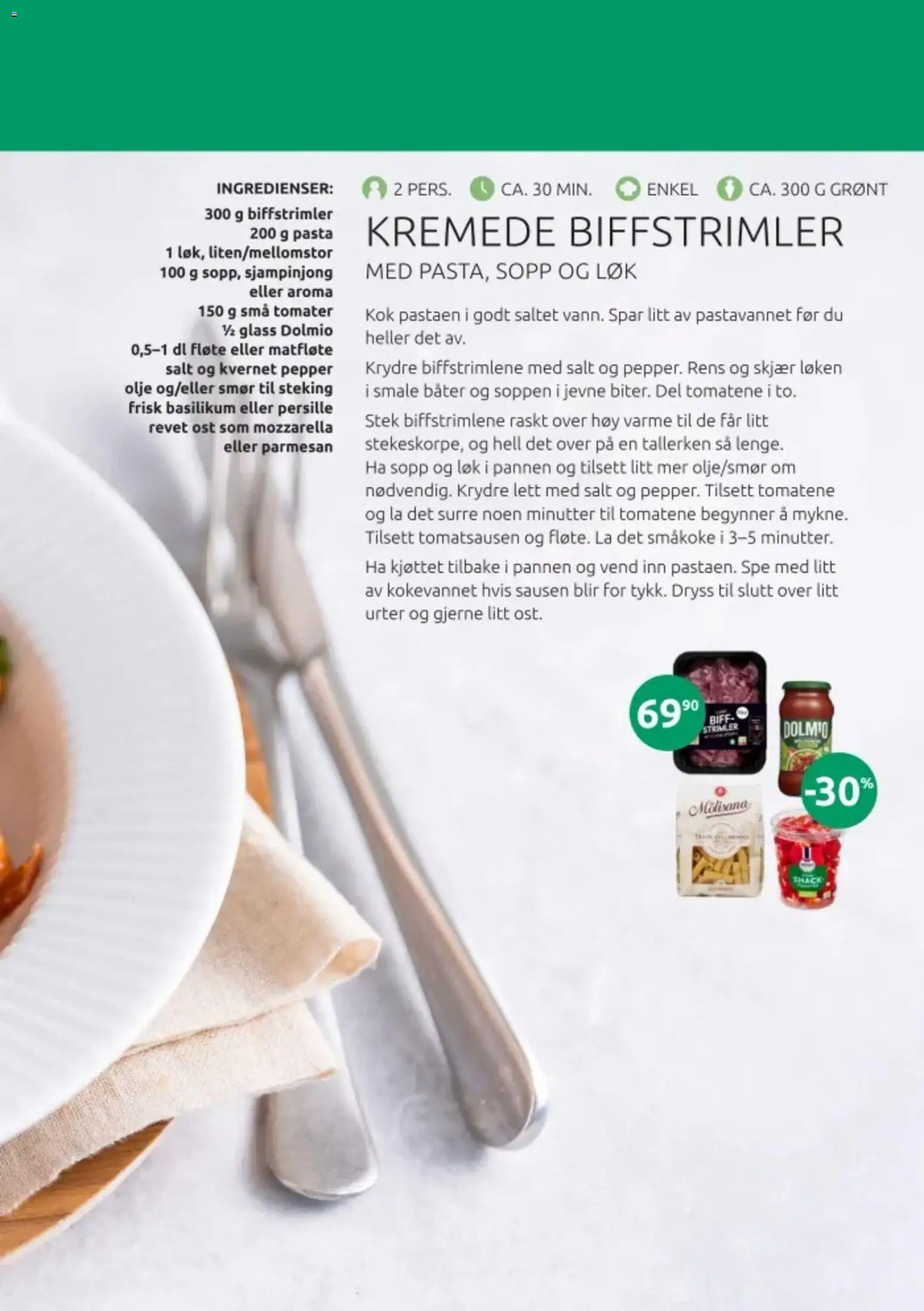 {H1} | Side: 9 | Produkter: Smør, 1, Basilikum, Mozzarella