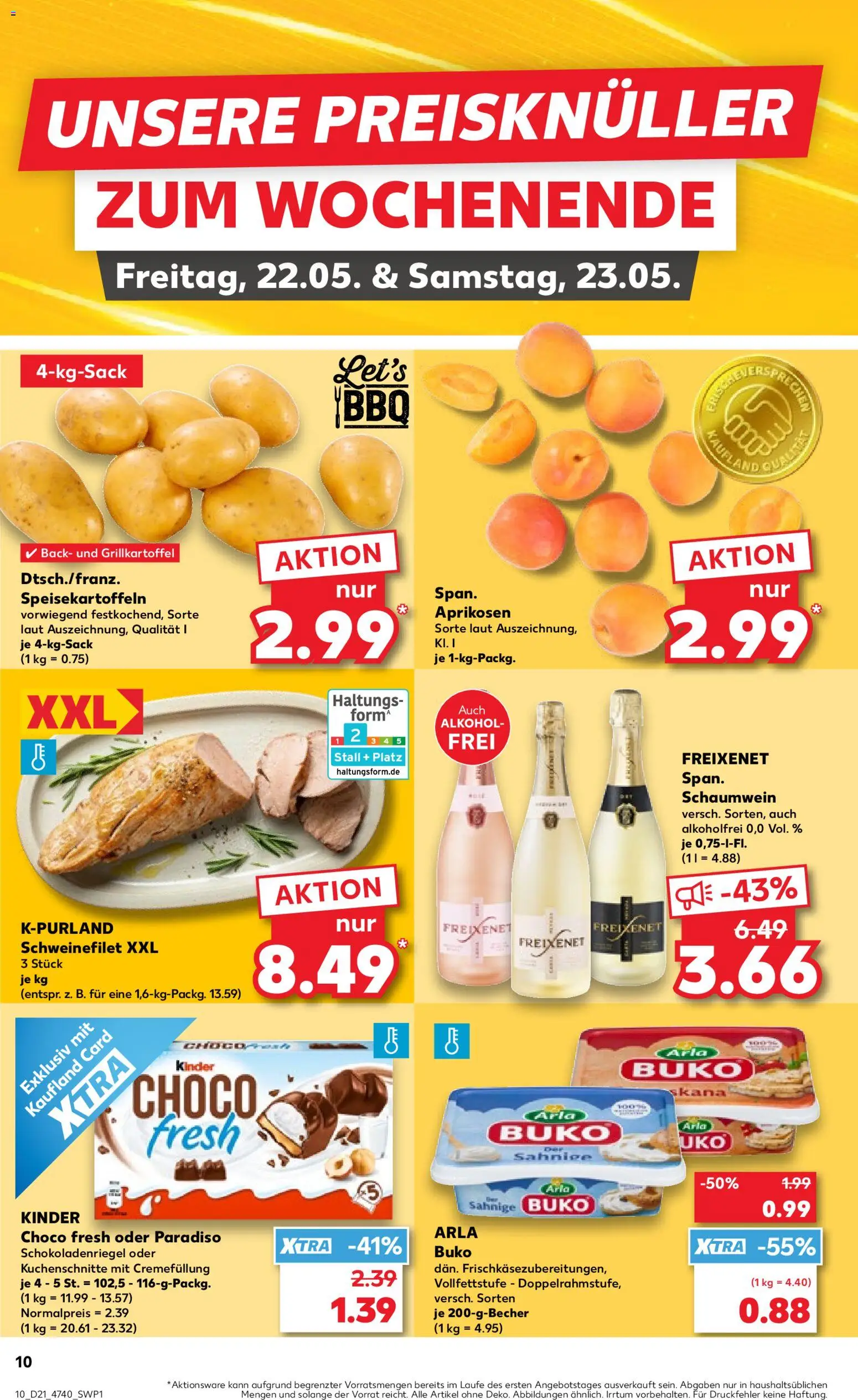 Kaufland Prospekt Hannover	 – gültig ab 21.05.2026 | Seite: 10 | Produkte: Freixenet, Schweinefilet, Arla buko