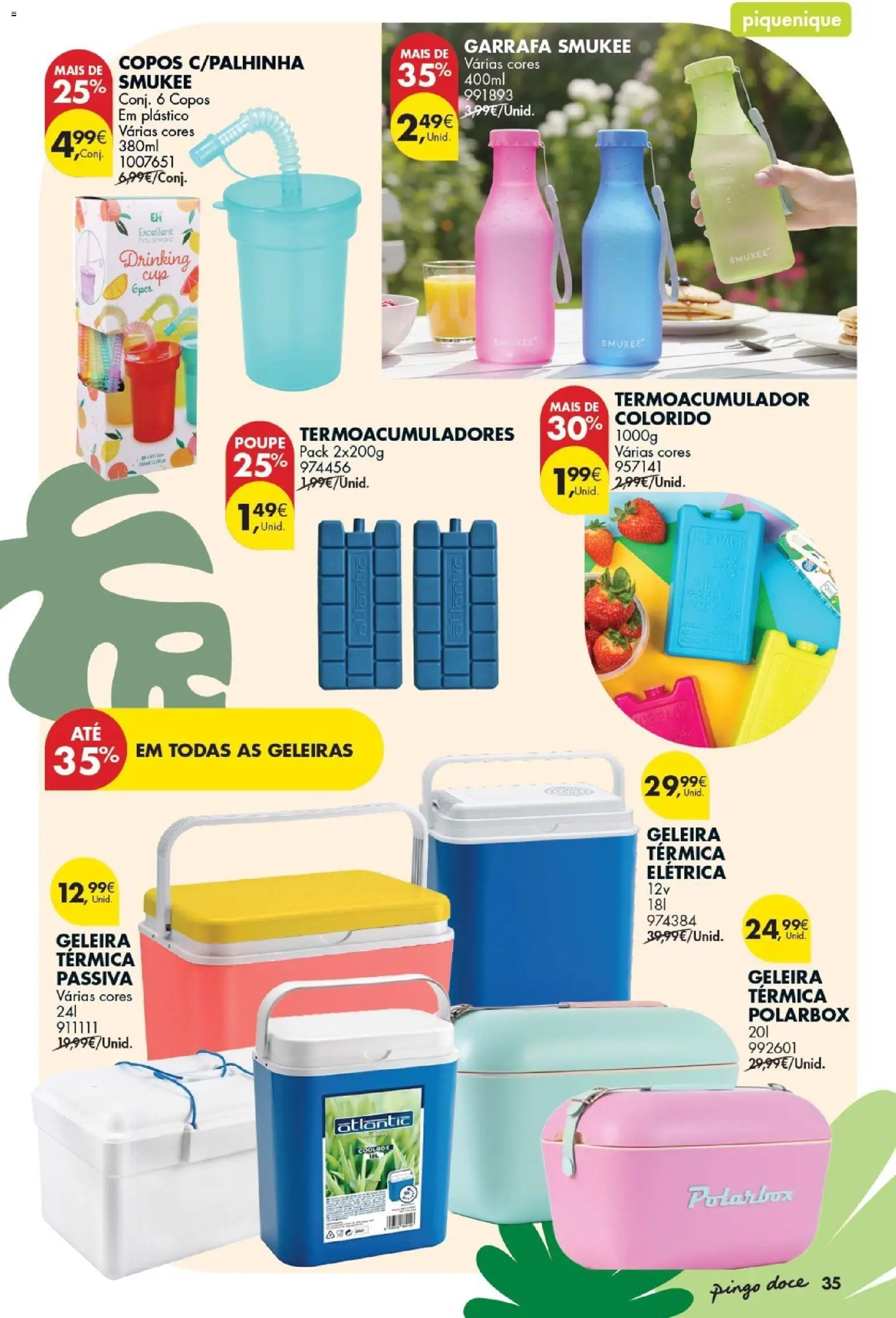 Pingo Doce Bazar Verão │ válido de 09.06.2026 | Página: 35 | Produtos: Copos, Polarbox