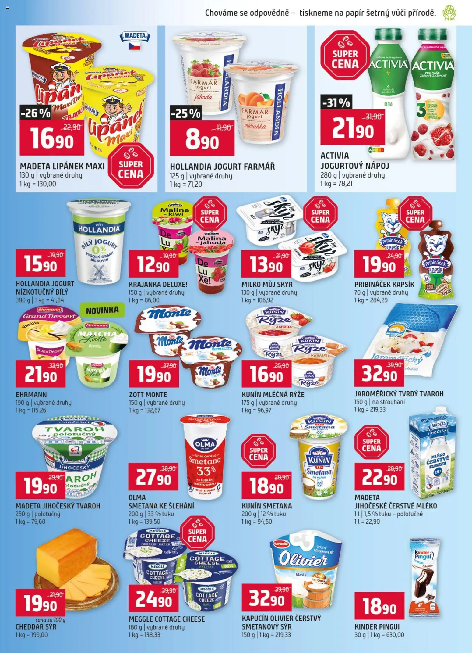 Terno leták od 05.08.2026 | Strana: 5 | Produkty: Sýr, Kiwi, Bílý jogurt, Kinder