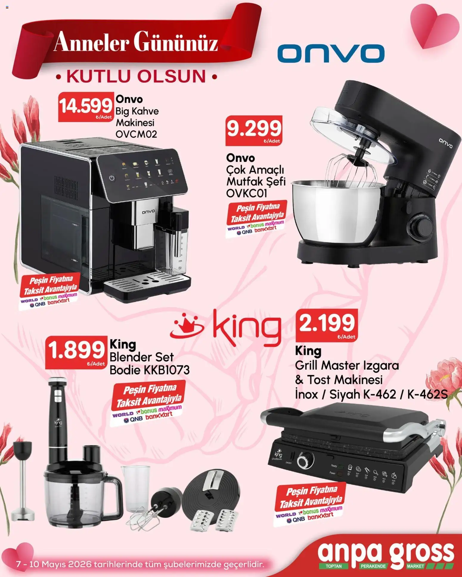 Anpa Gross - Anneler Gününüz - 07.05.2026 tarihinden itibaren geçerlidir | Sayfa: 5 | Ürünler: Tost makinesi, Blender, Kahve, Izgara