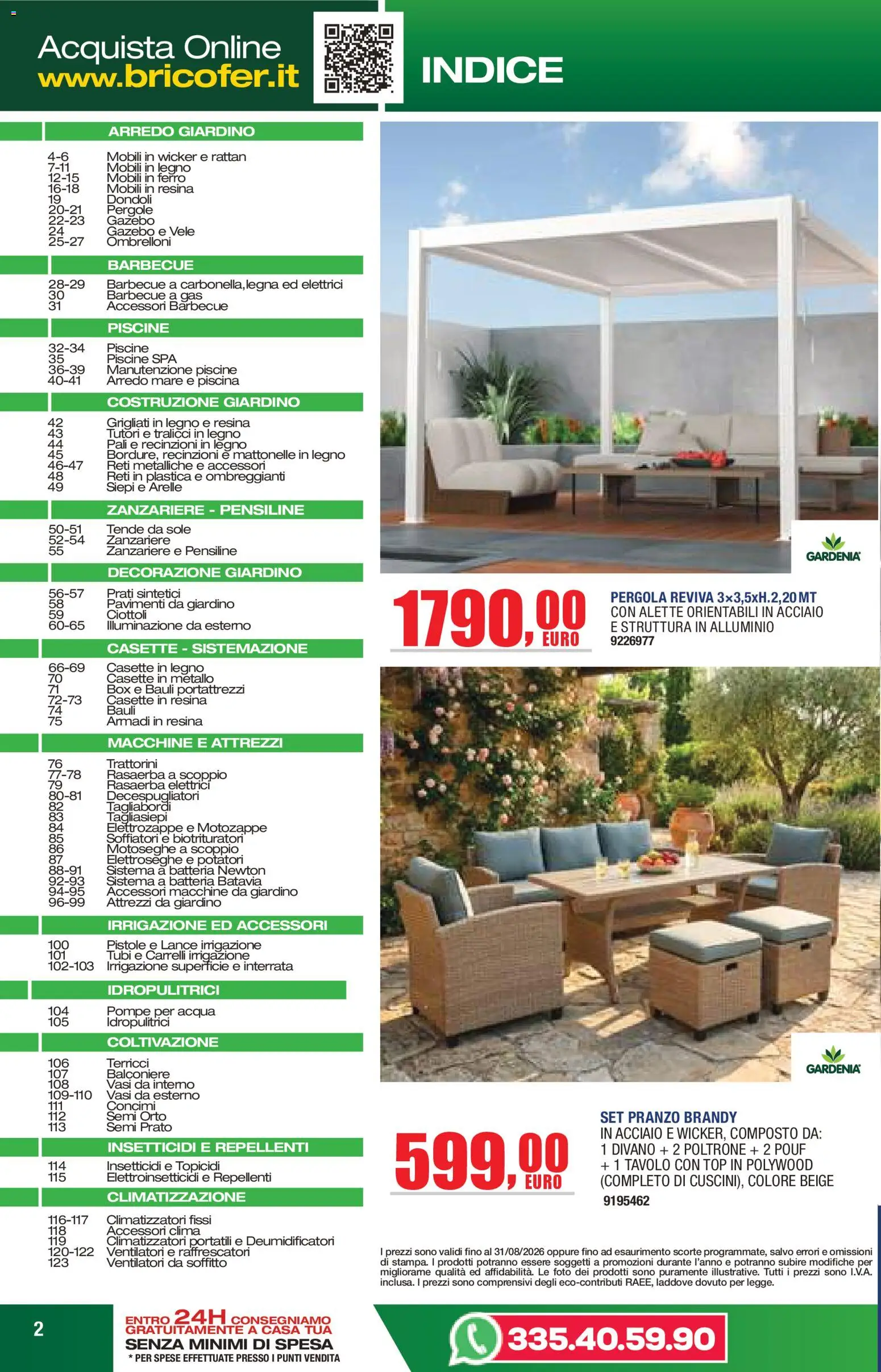 Volantino Bricofer del 14/04/2026 | Pagina: 2 | Prodotti: Acqua, Tagliasiepi, Ferro, Decorazione