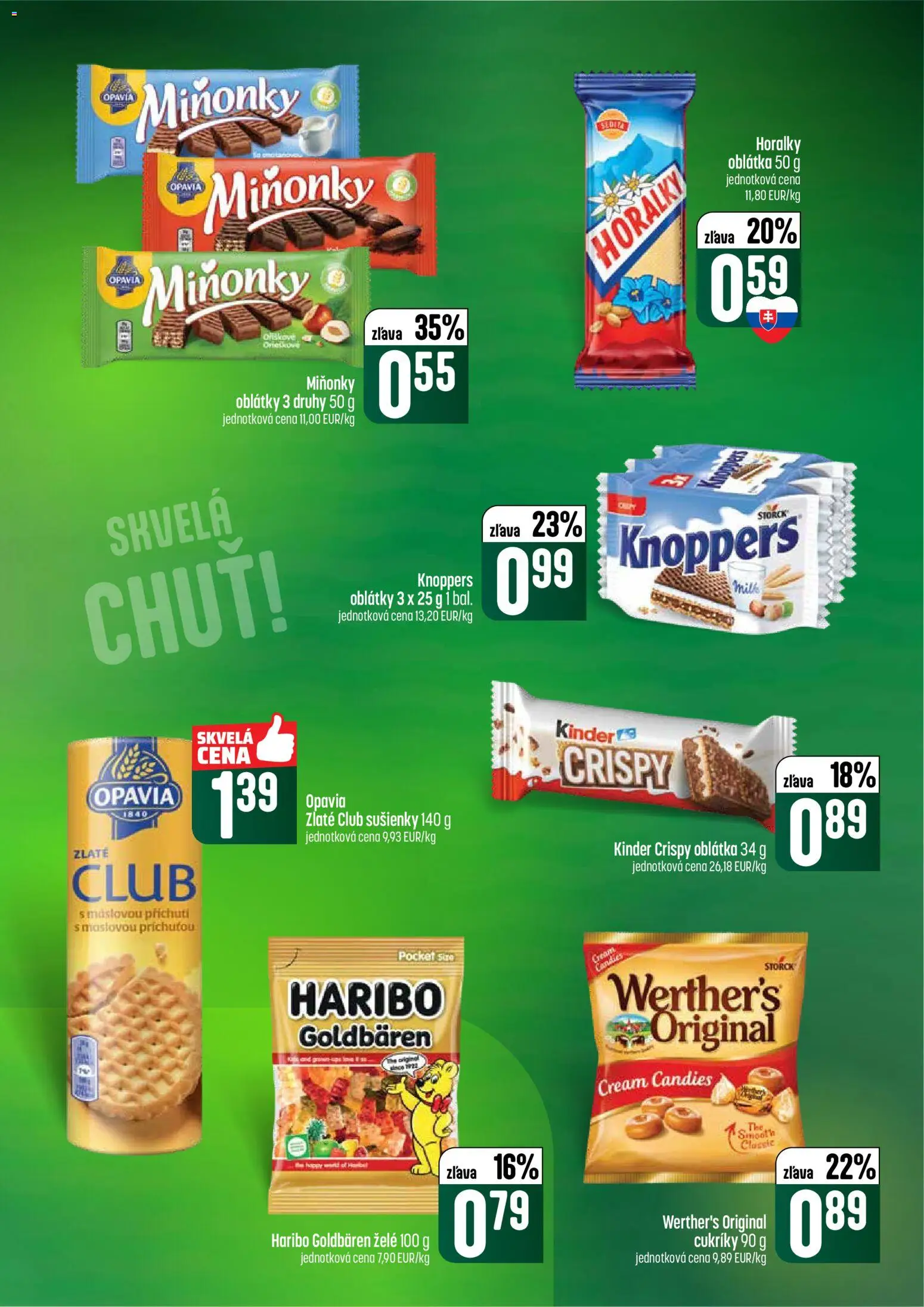 Nové COOP Jednota akcie – leták je platný od 21.05.2026 | Strana: 43 | Produkty: Kinder, Cukríky, Horálky