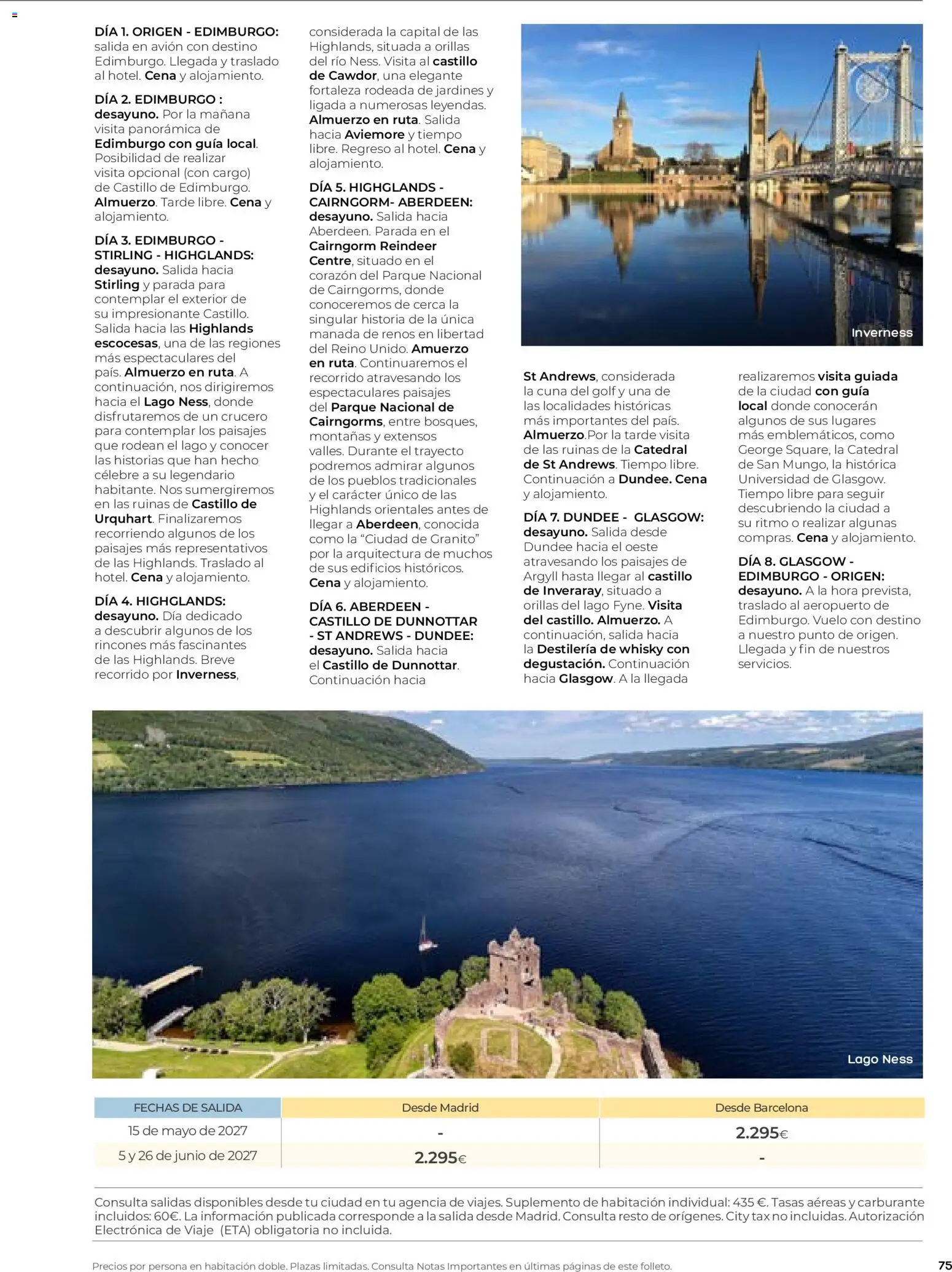 Viajes El Corte Inglés folleto Destinos Otoño y Primavera │ válido desde el 01/07/2026 | Página: 75 | Productos: Whisky, Cuna
