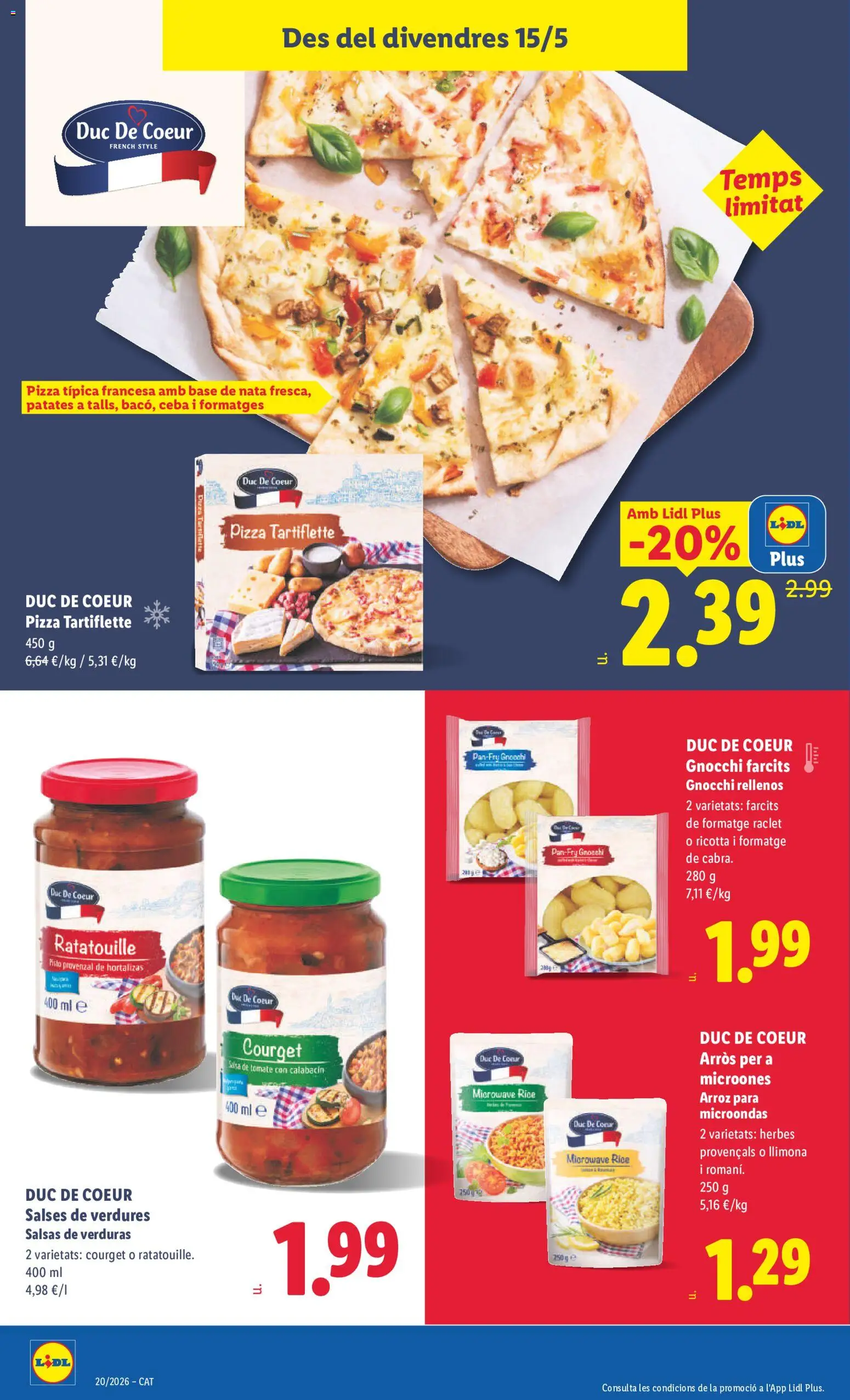 Lidl folleto │ válido desde el 11.05.2026 | Página: 28 | Productos: Calabacín, Pizza, Arroz, Salsa de tomate