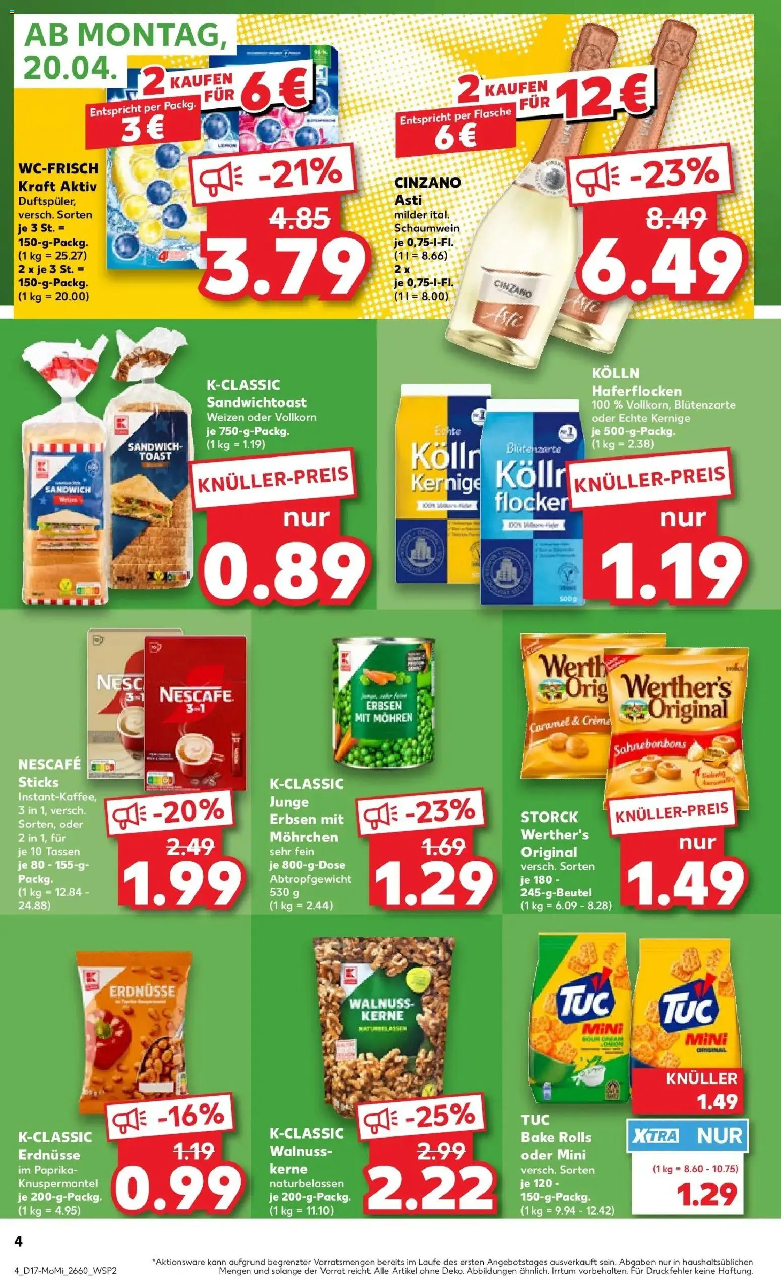 Kaufland Prospekt Ettlingen	 – gültig ab 20.04.2026 | Seite: 4 | Produkte: Kolln haferflocken, Erdnüsse, Kolln, Paprika